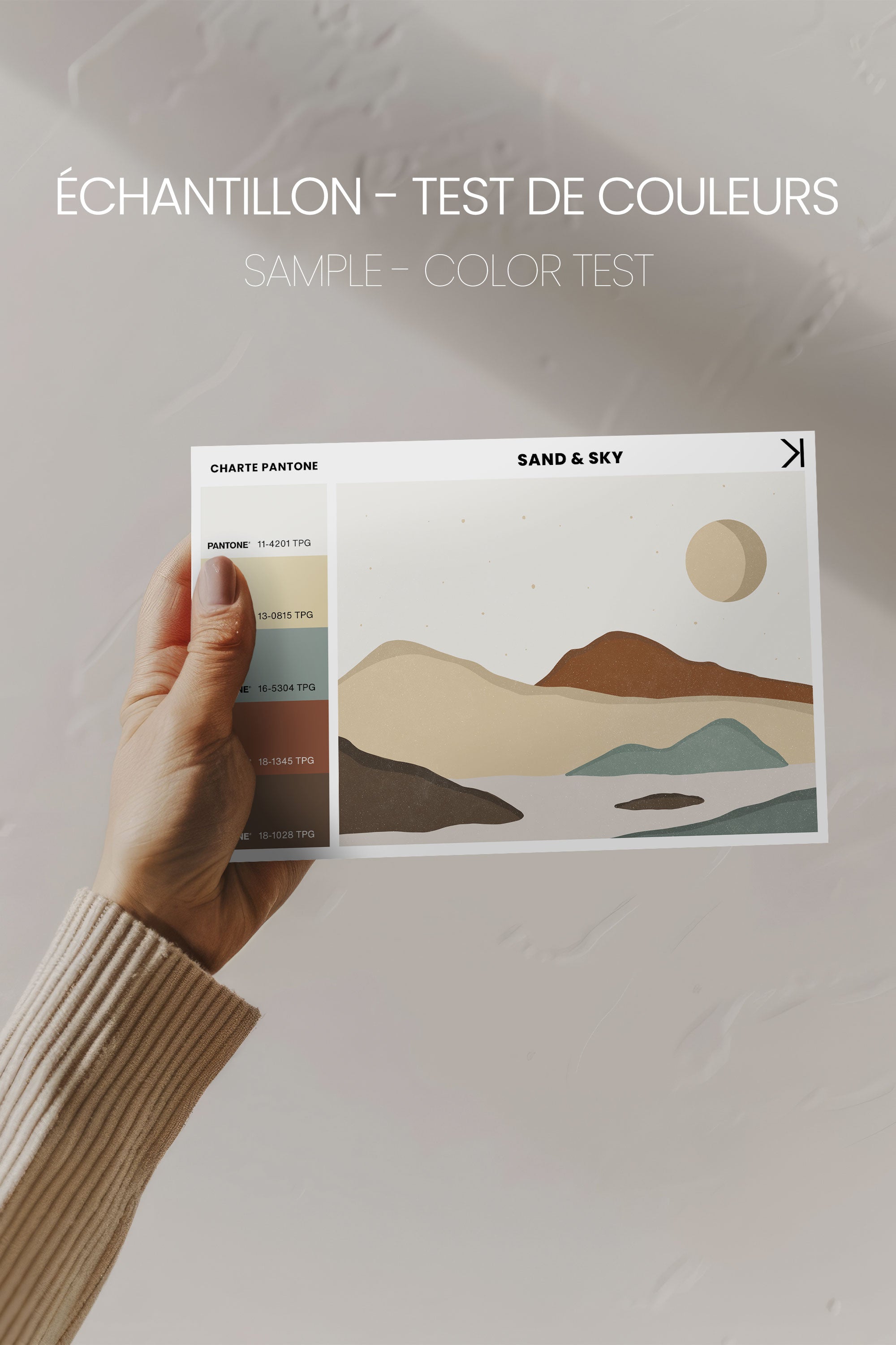 OLEKA CANVAS - SAND & SKY, Oeuvre sur toile étirée, encadré Blanc