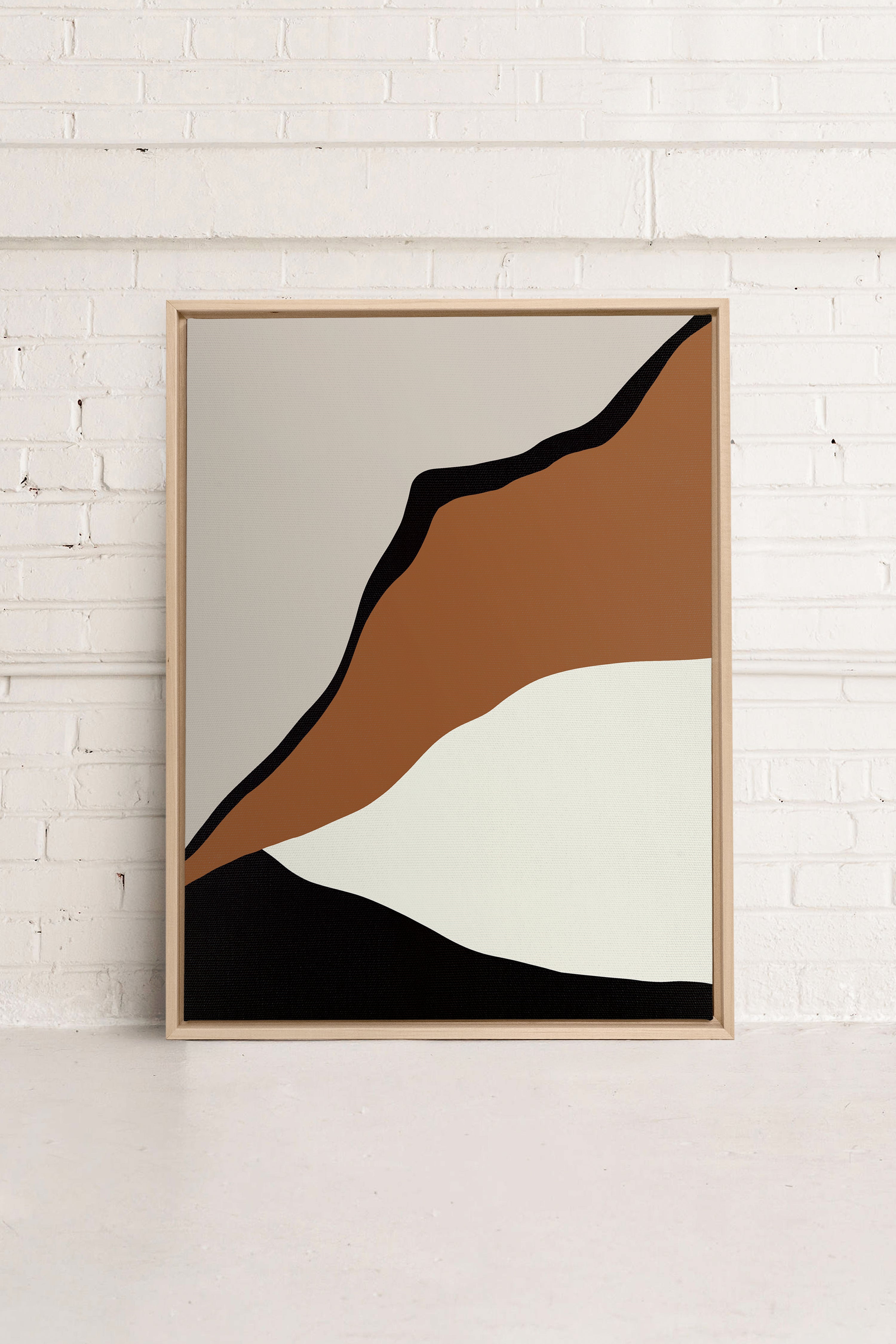 PALETTE ÉBÈNE, Artwork on stretched canvas, framed Natural Light