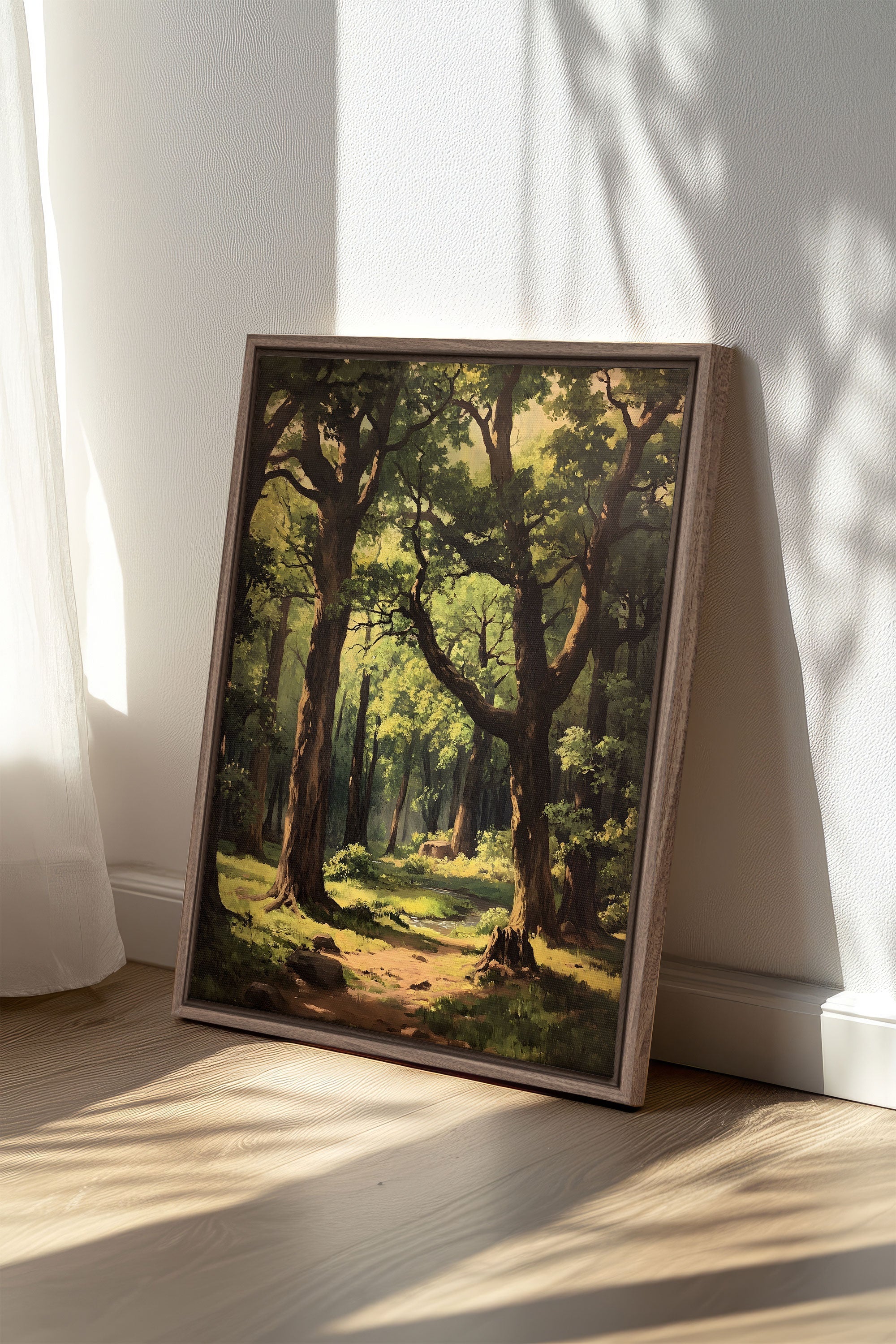 OLEKA CANVAS - MYSTIC TRAILS, Oeuvre sur toile étirée, encadré Brun Chêne