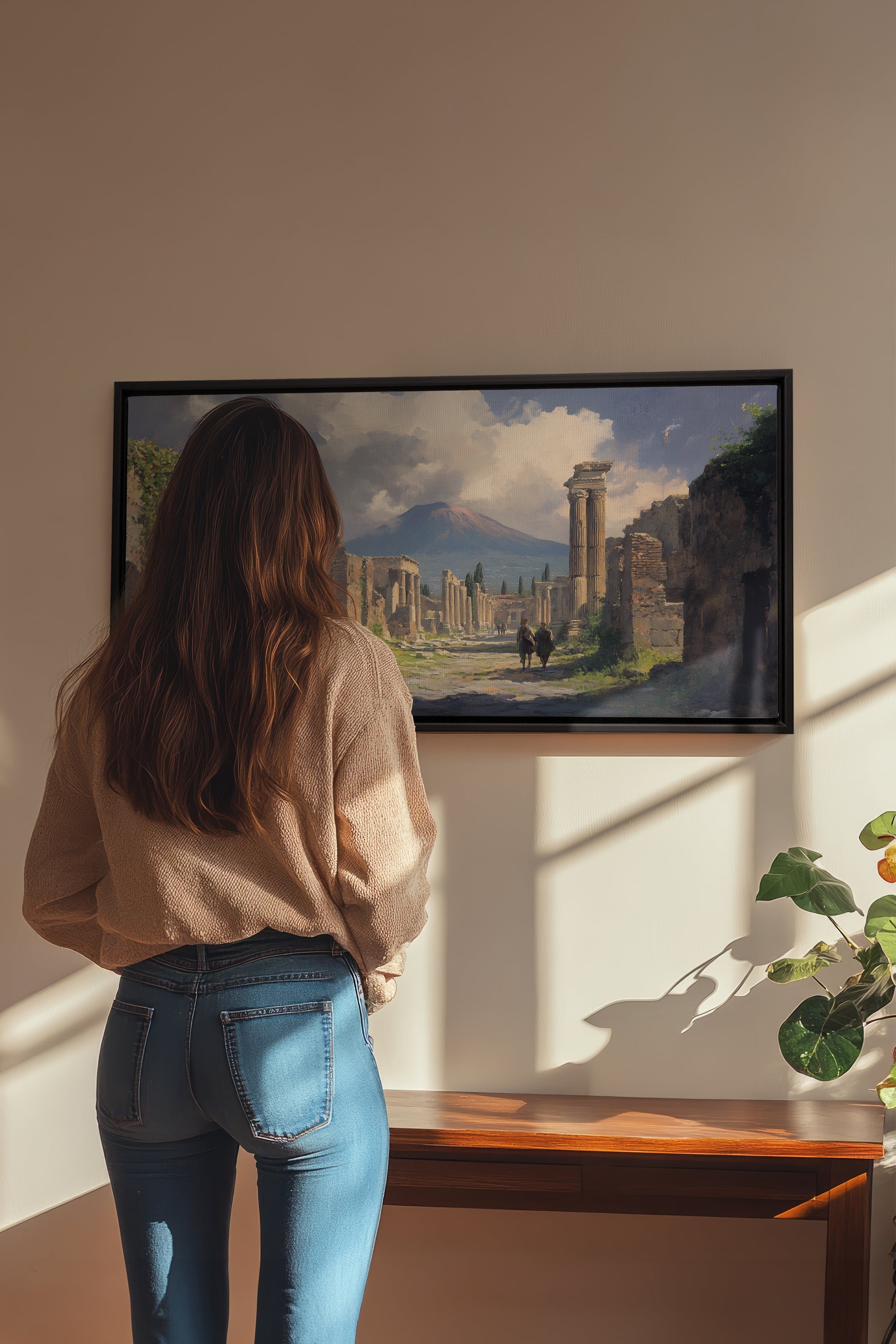 OLEKA CANVAS - SHADOWS OF THE PAST, Oeuvre sur toile étirée, encadré Noir