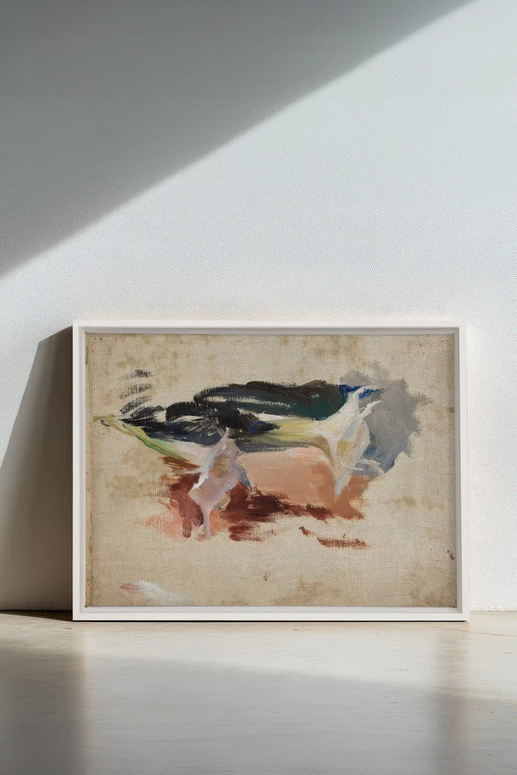 ORGANIC TRACE II, Work on stretched canvas, framed White