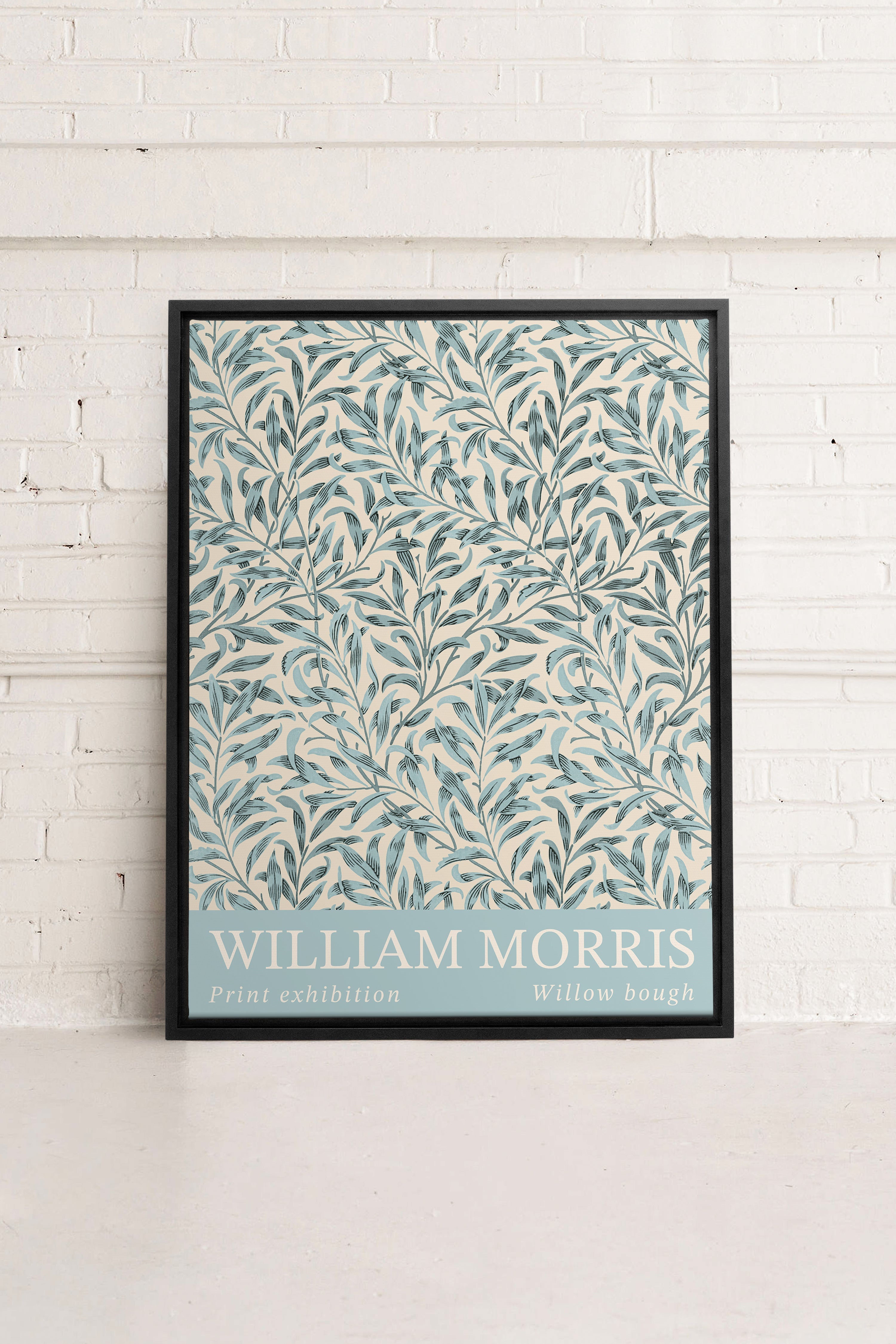 OLEKA CANVAS - BLEU MORRIS, Oeuvre sur toile étirée, encadré Noir