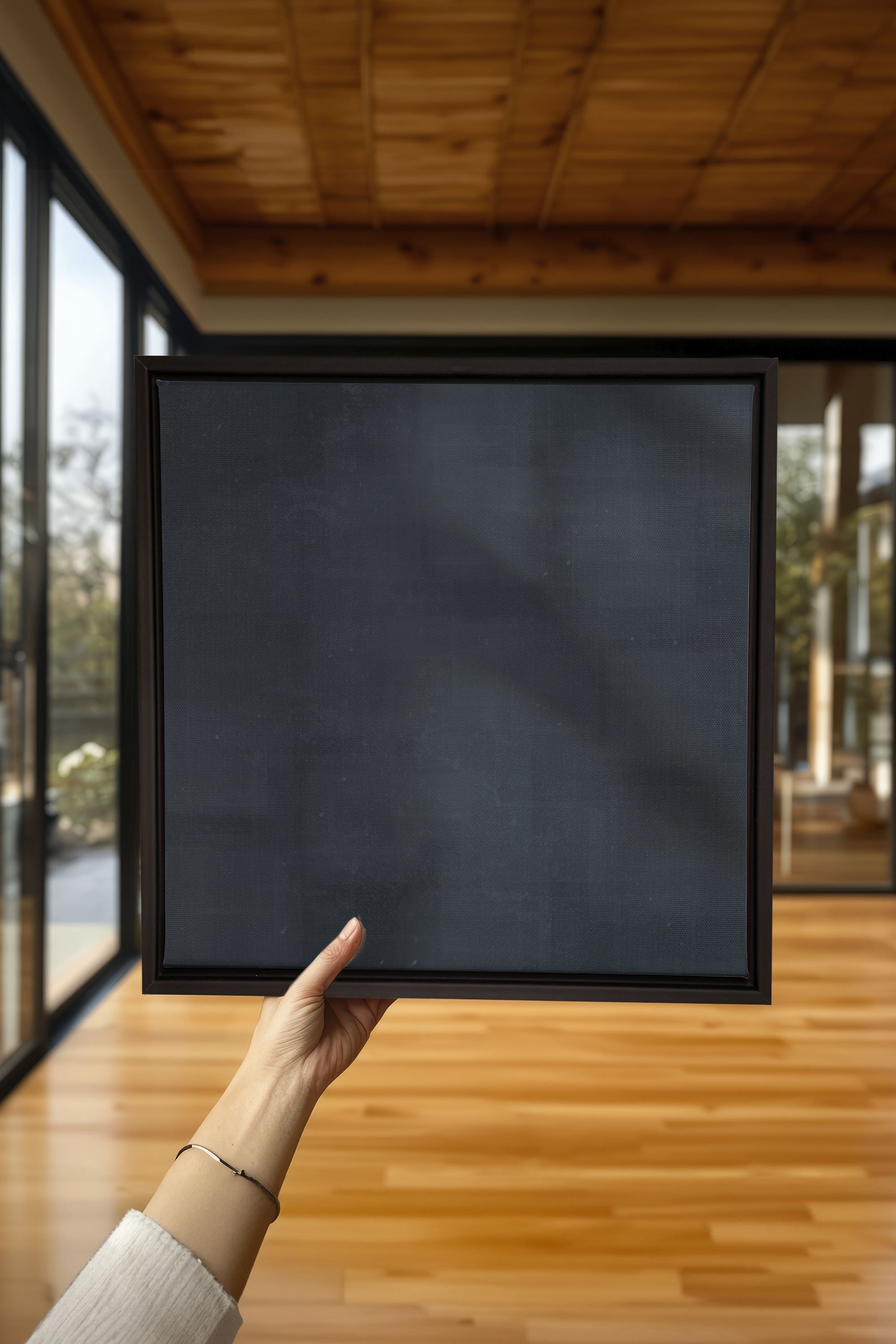 OLEKA CANVAS - BLUE DUSK, Oeuvre sur toile étirée, encadré Noir