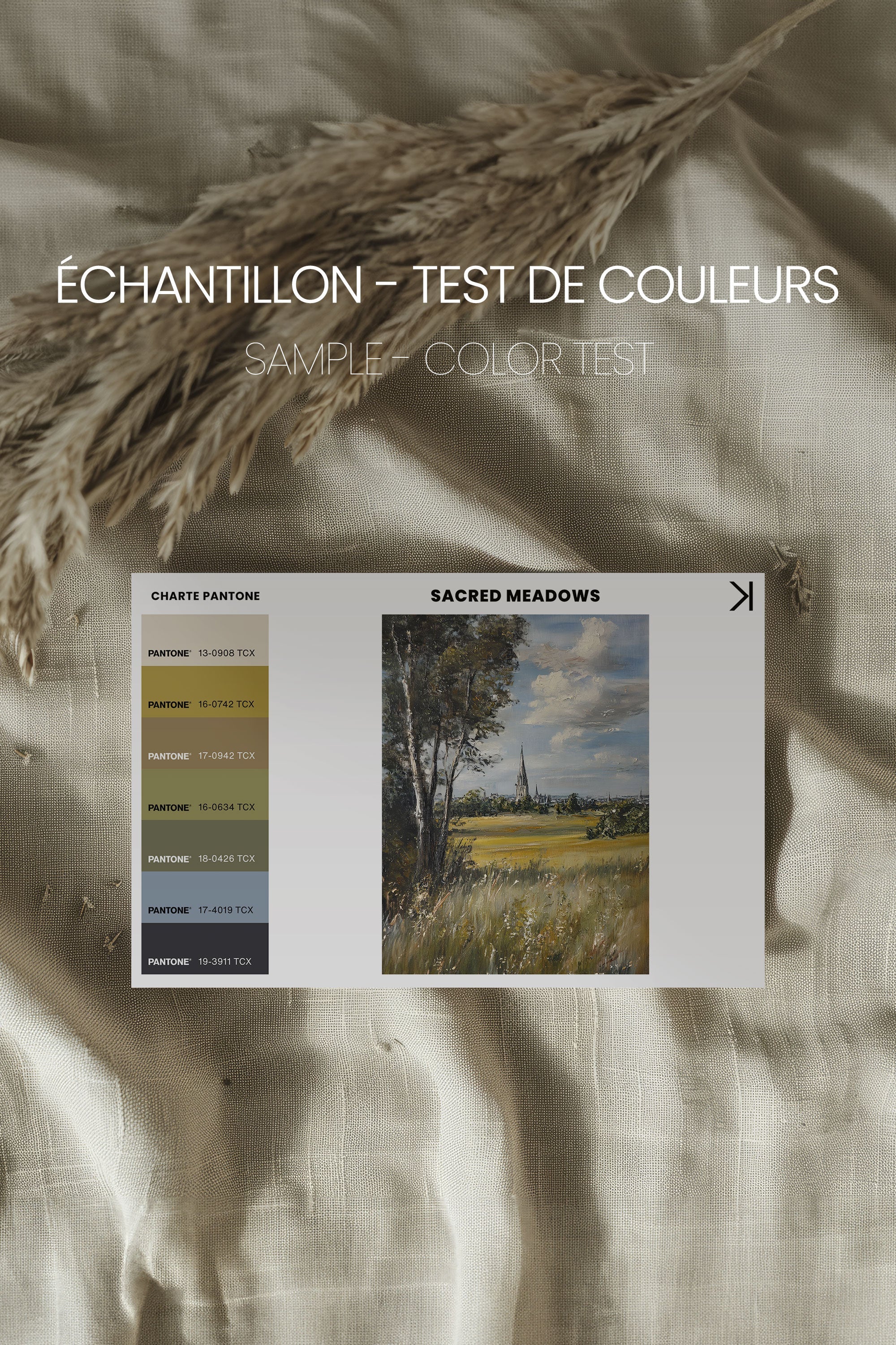 OLEKA CANVAS - SACRED MEADOWS, Oeuvre sur toile étirée, encadré Blanc