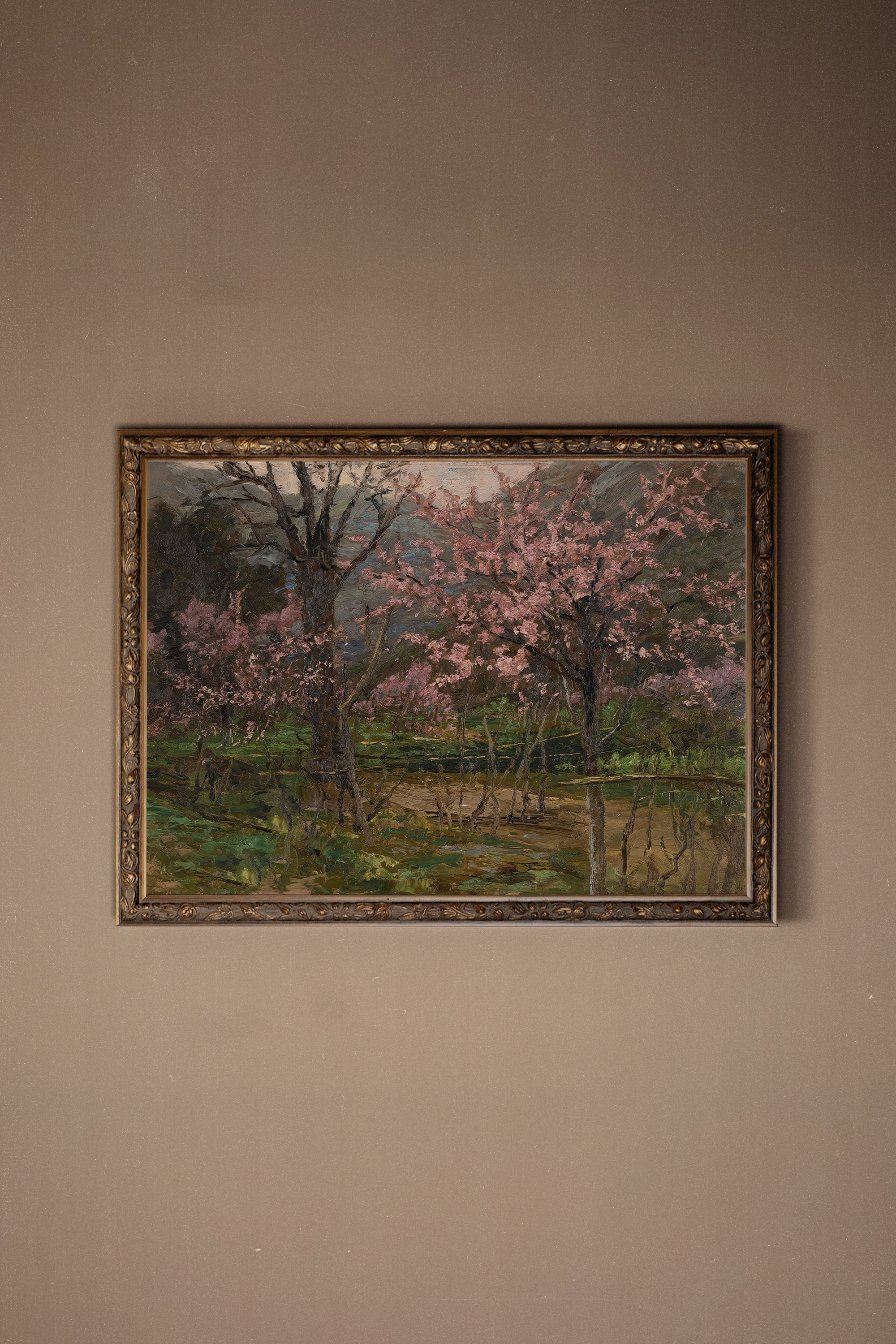 FLORAISON SAUVAGE, Oeuvre sur toile rigide, encadré Vintage Bronze