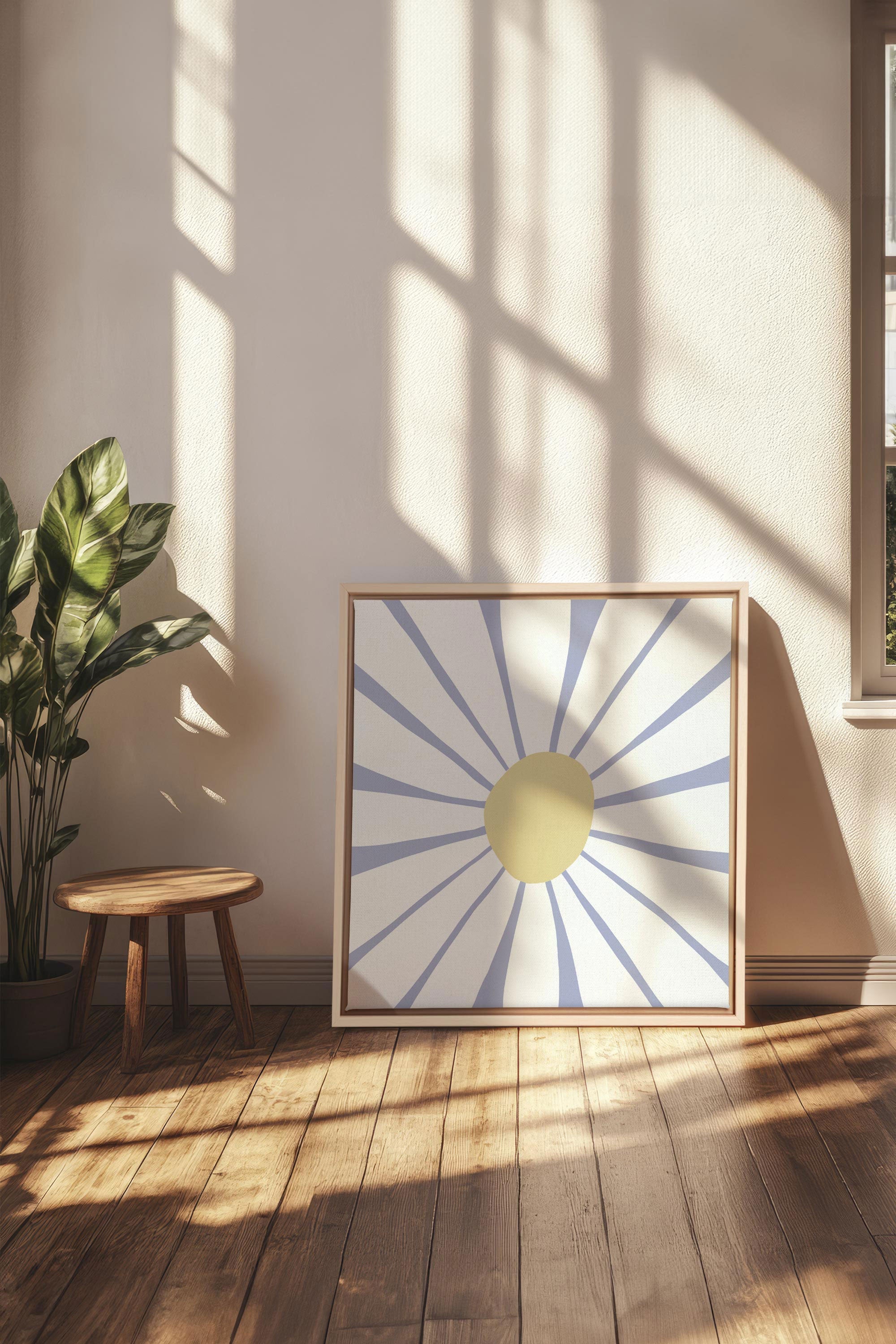 OLEKA CANVAS - DAISY DREAM, Oeuvre sur toile étirée, encadré Naturel Clair