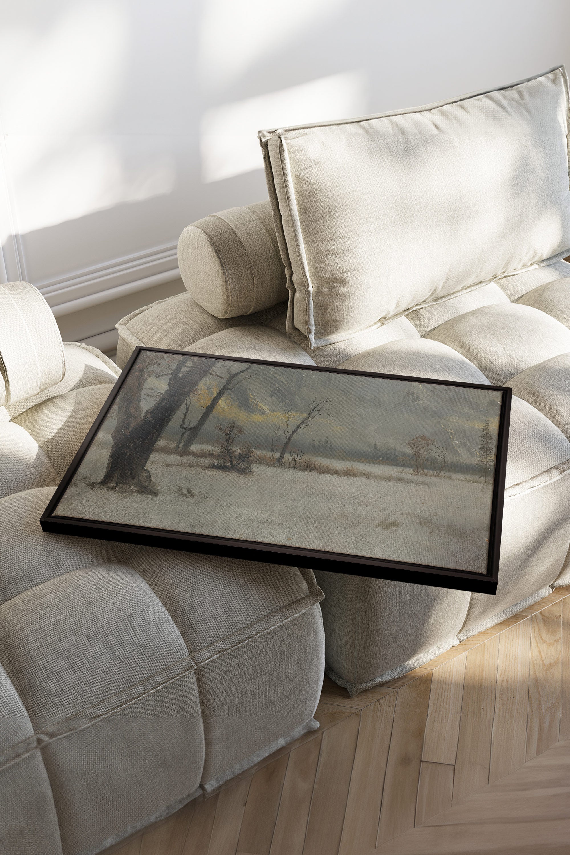 NORTHERN VEIL, Oeuvre sur toile étirée, encadré Noir