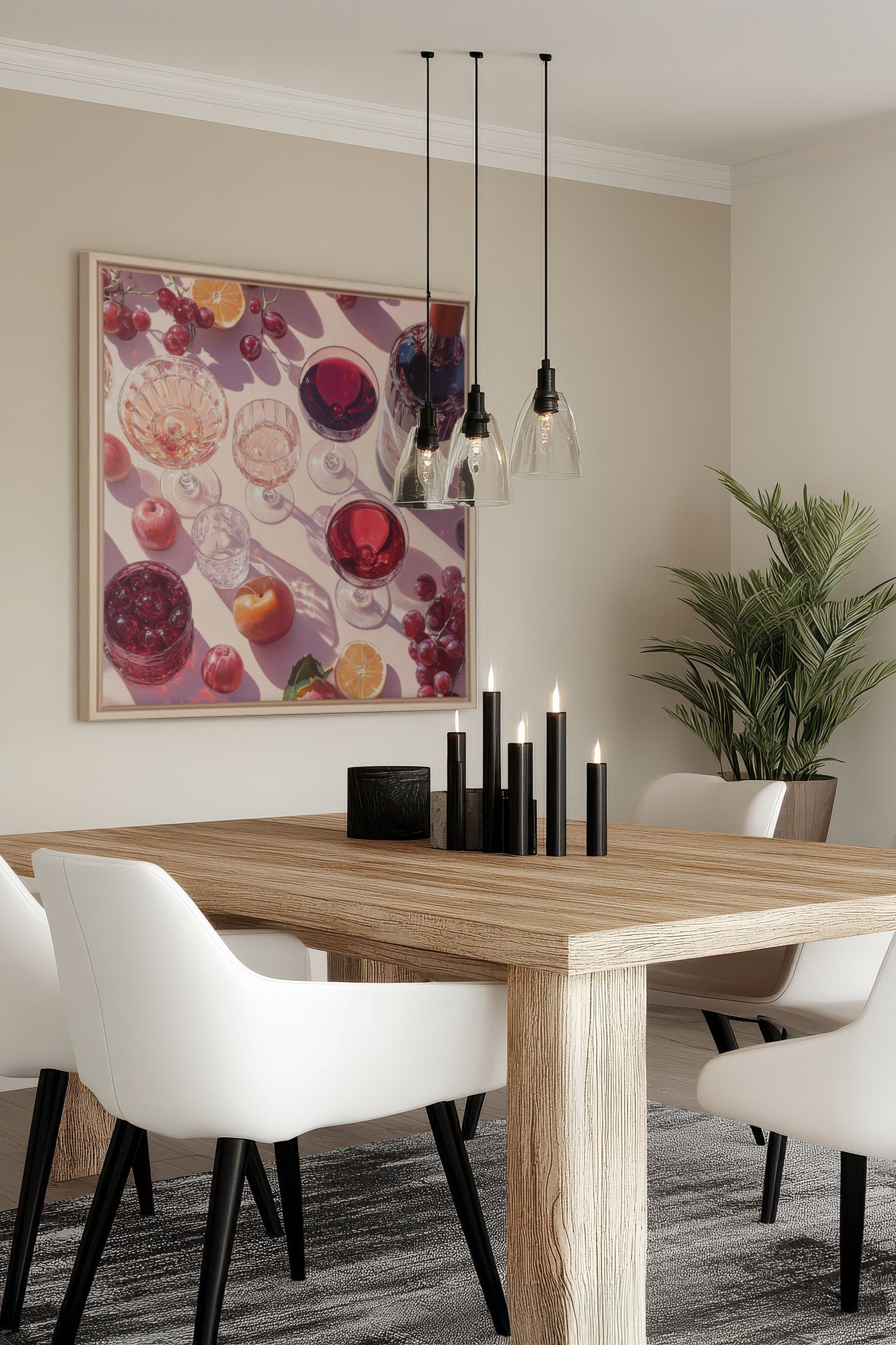 OLEKA CANVAS - COCKTAIL DE SAISON, Oeuvre sur toile étirée, encadré Naturel Clair