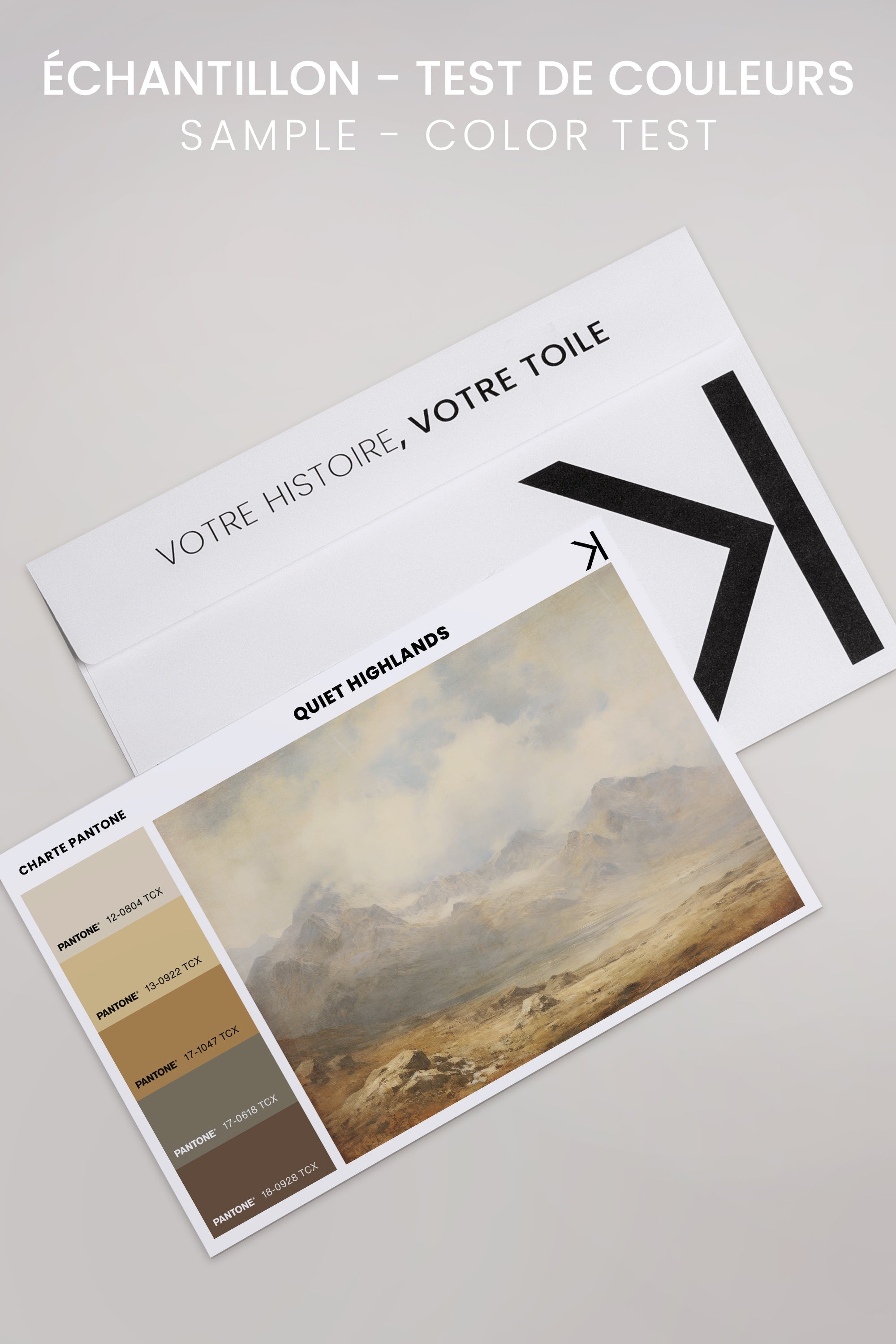 OLEKA CANVAS - Quiet Highlands, Oeuvre sur toile étirée, encadré Naturel Clair