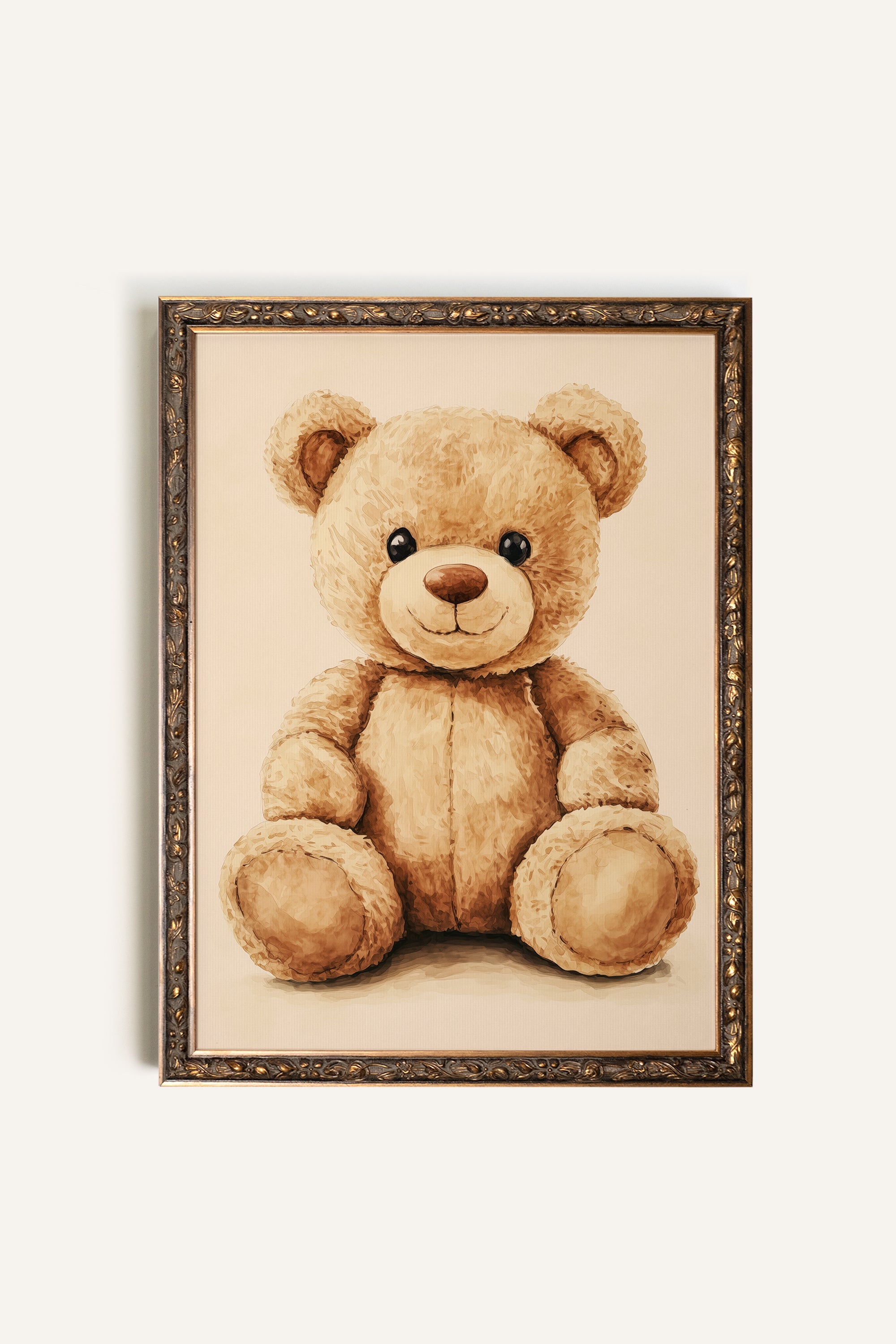 OURSON TENDRESSE, Artwork on rigid canvas, framed in Vintage Bronze