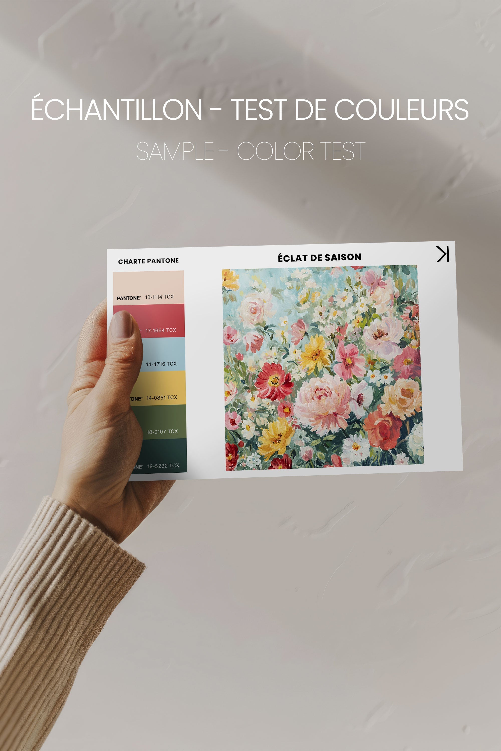 OLEKA CANVAS - ÉCLAT DE SAISON, Oeuvre sur toile étirée, encadré Naturel Clair