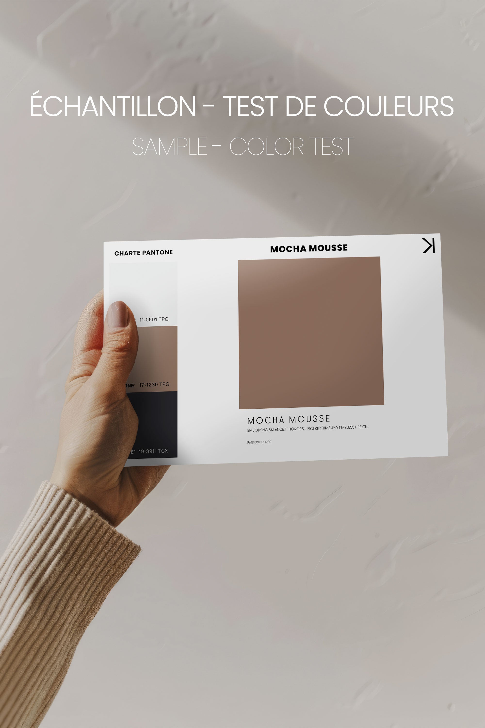 OLEKA CANVAS - MOCHA MOUSSE, Oeuvre sur toile étirée, encadré Brun Chêne