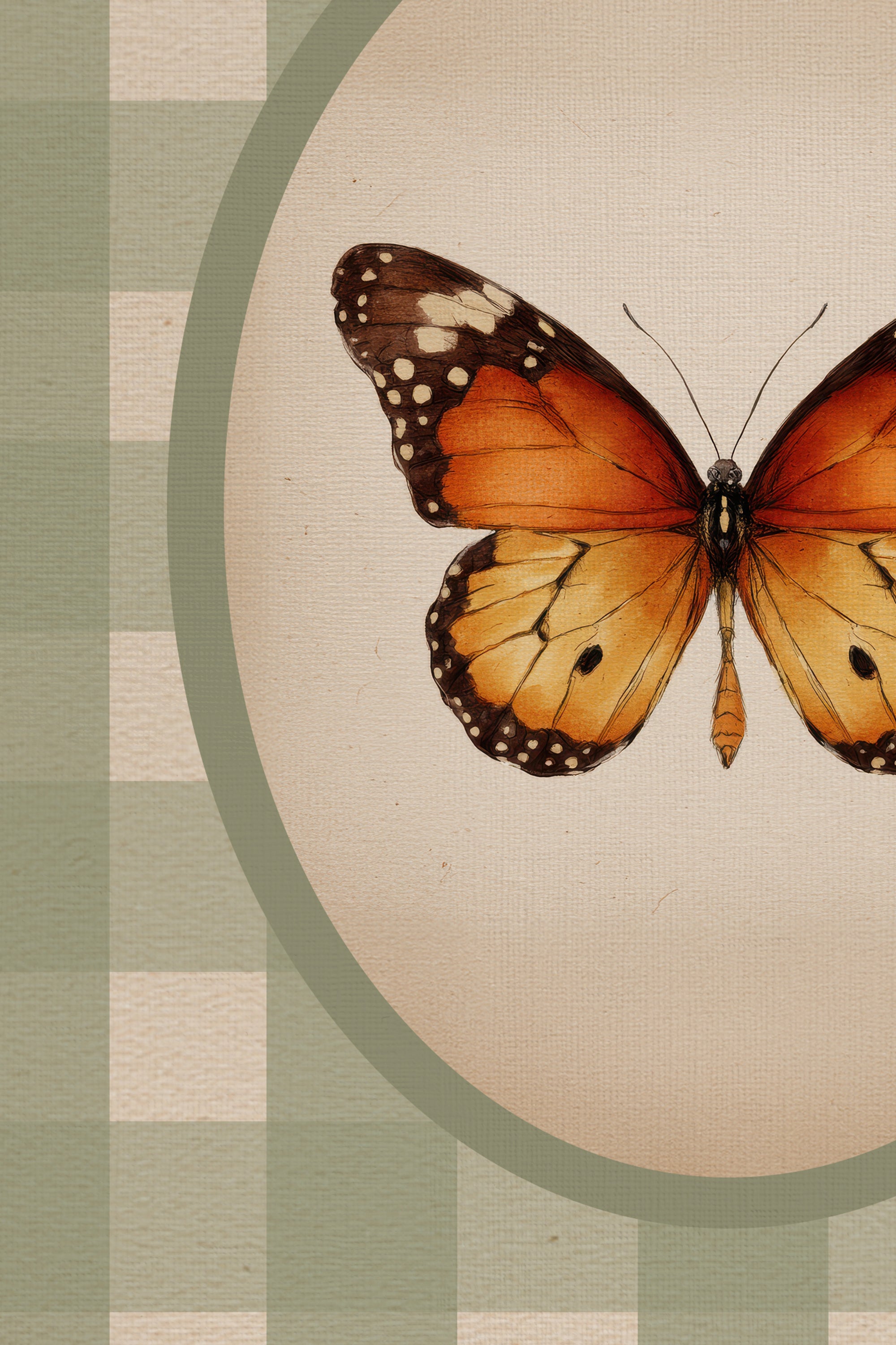 TIMELESS WINGS, Artwork on stretched canvas, framed Vintage Gold