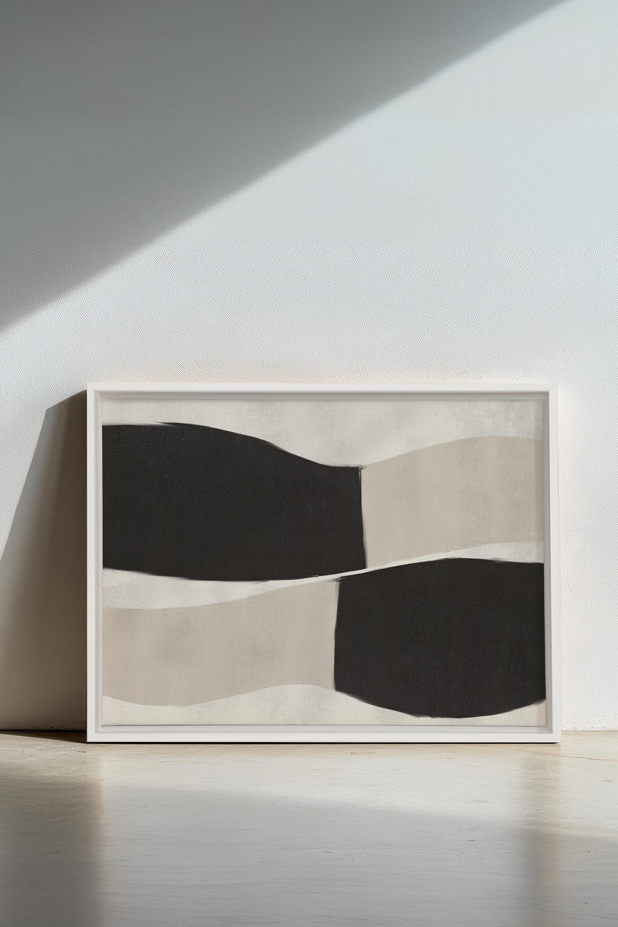 OLEKA CANVAS - MIRROR, Oeuvre sur toile étirée, encadré Blanc