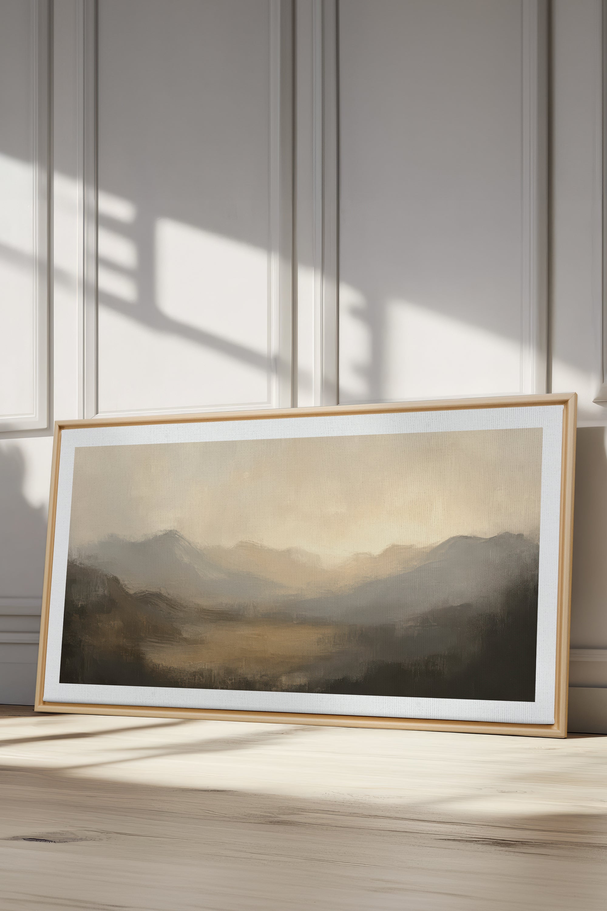 OLEKA CANVAS - SOFT GLOW, Oeuvre sur toile étirée, encadré Naturel Clair
