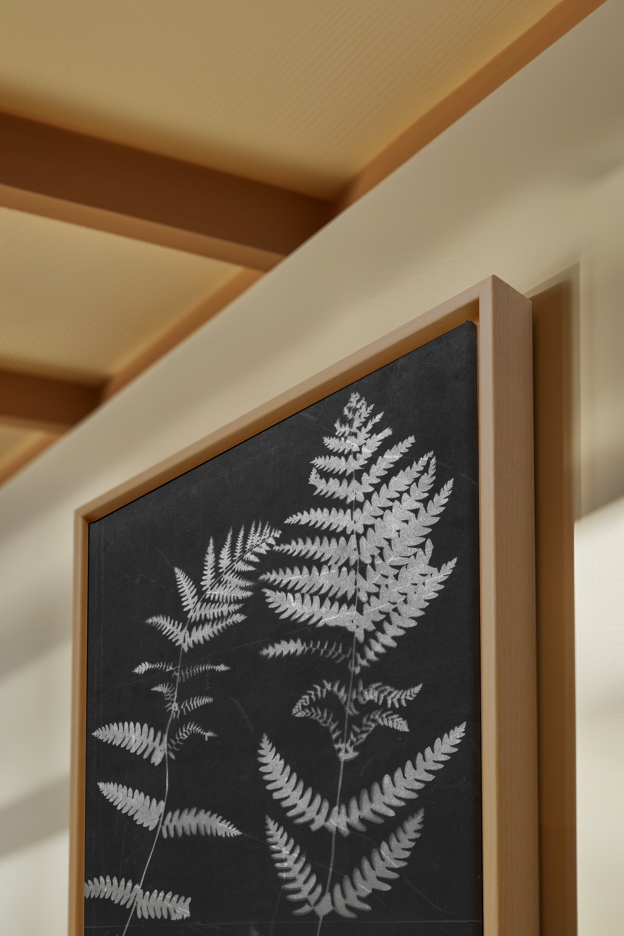 SOUFFLE FORESTIER, Work on stretched canvas, framed Naturel Clair