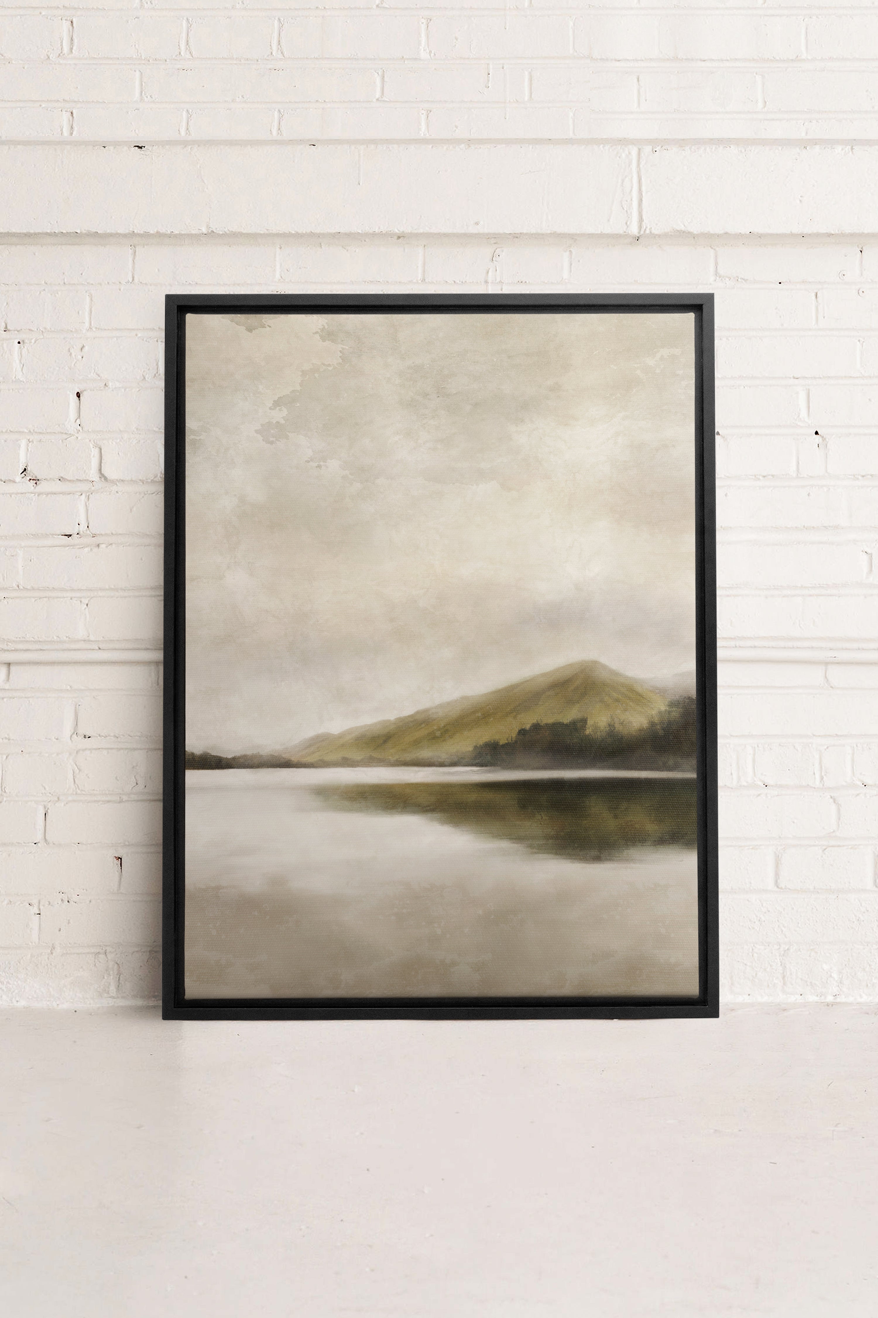 OLEKA CANVAS - REFLETS, Oeuvre sur toile étirée, encadré Noir