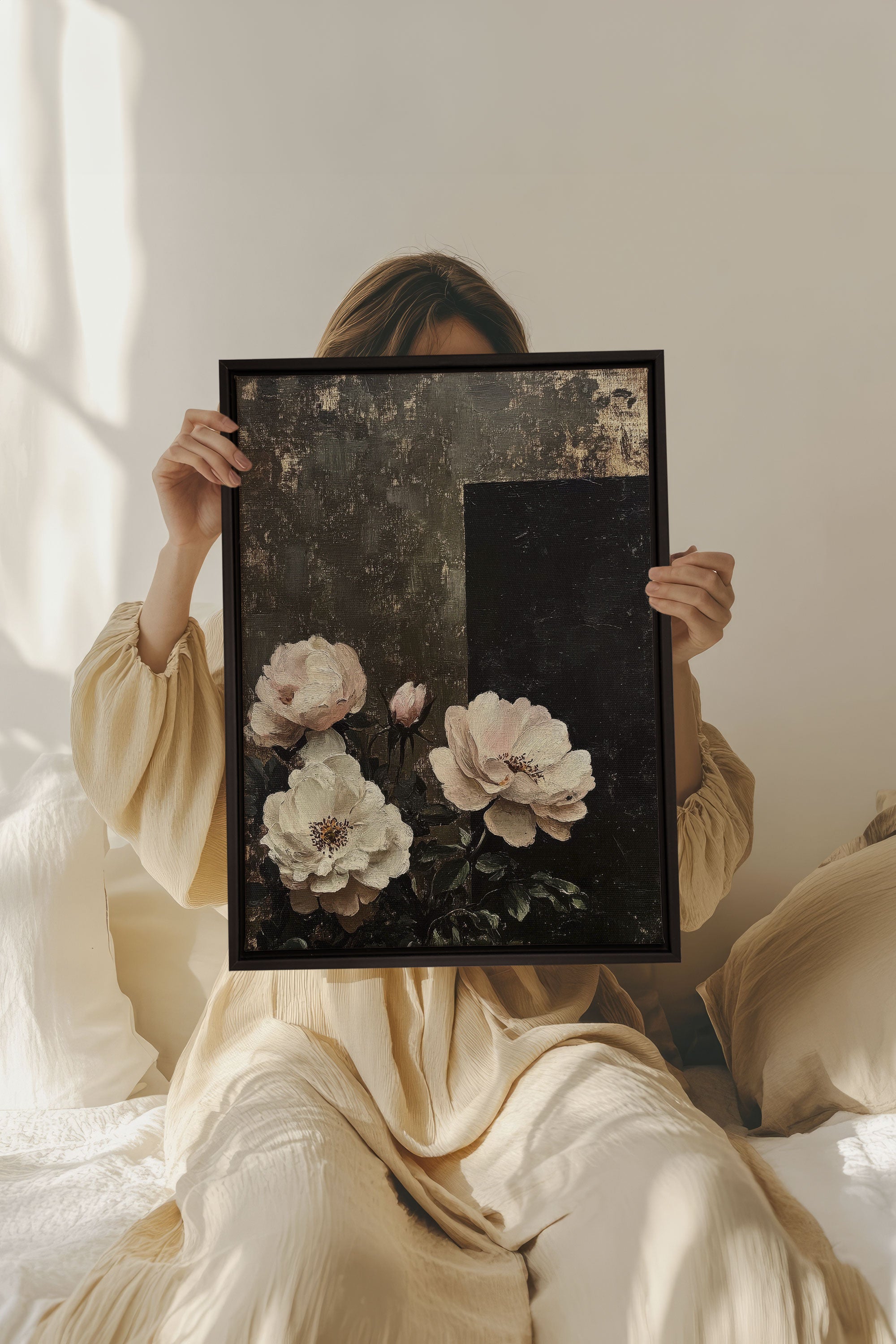 OLEKA CANVAS - HIDDEN LIGHT, Oeuvre sur toile étirée, encadré Noir