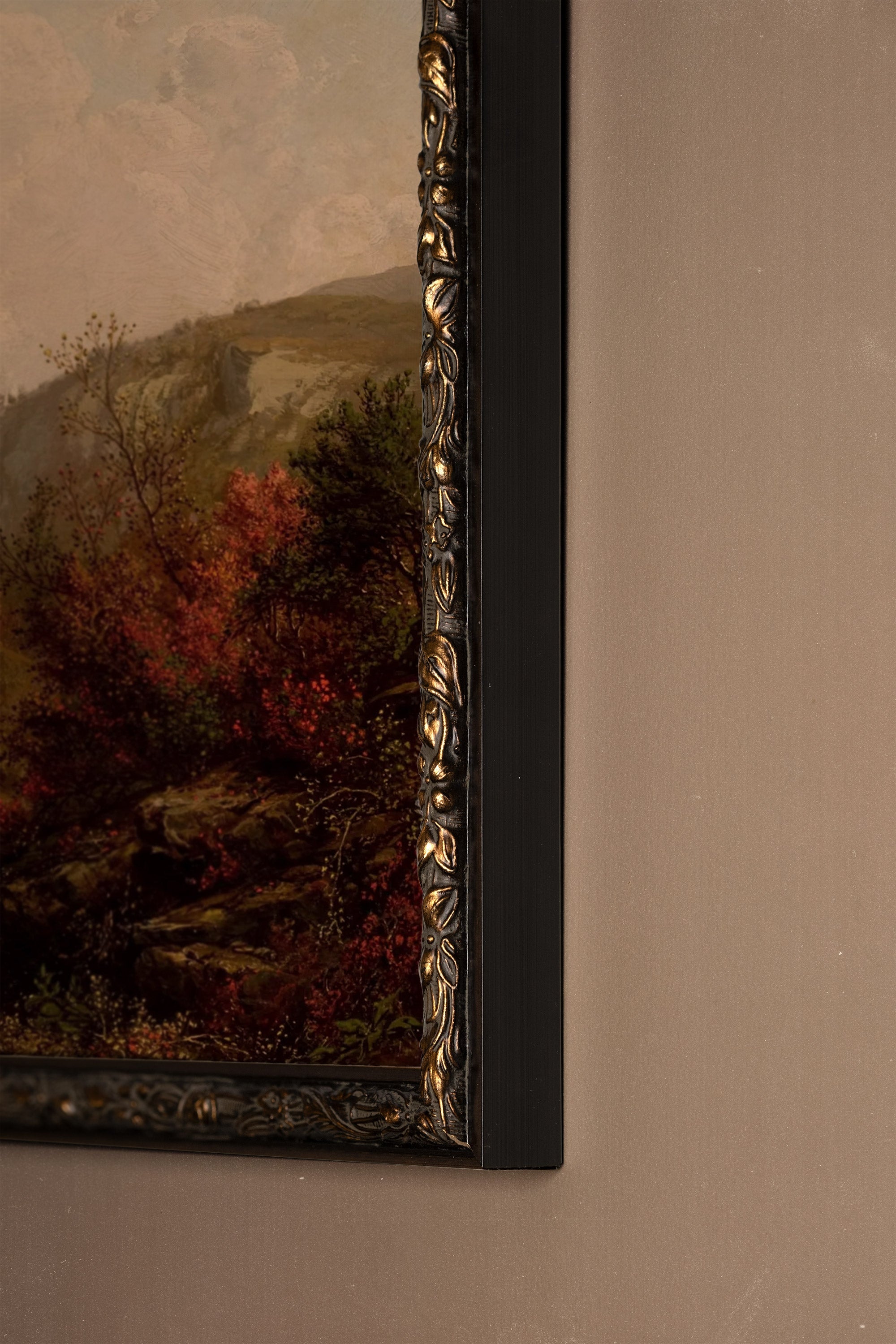 TOILE DES BOIS, Artwork on rigid canvas, framed in Vintage Bronze