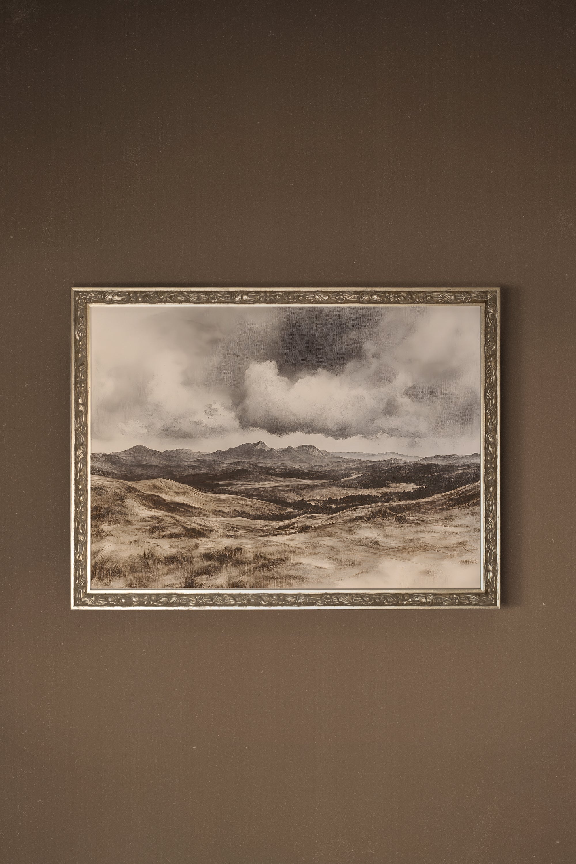 VESTIGES DU TEMPS, Oeuvre sur toile rigide, encadré Vintage Argent