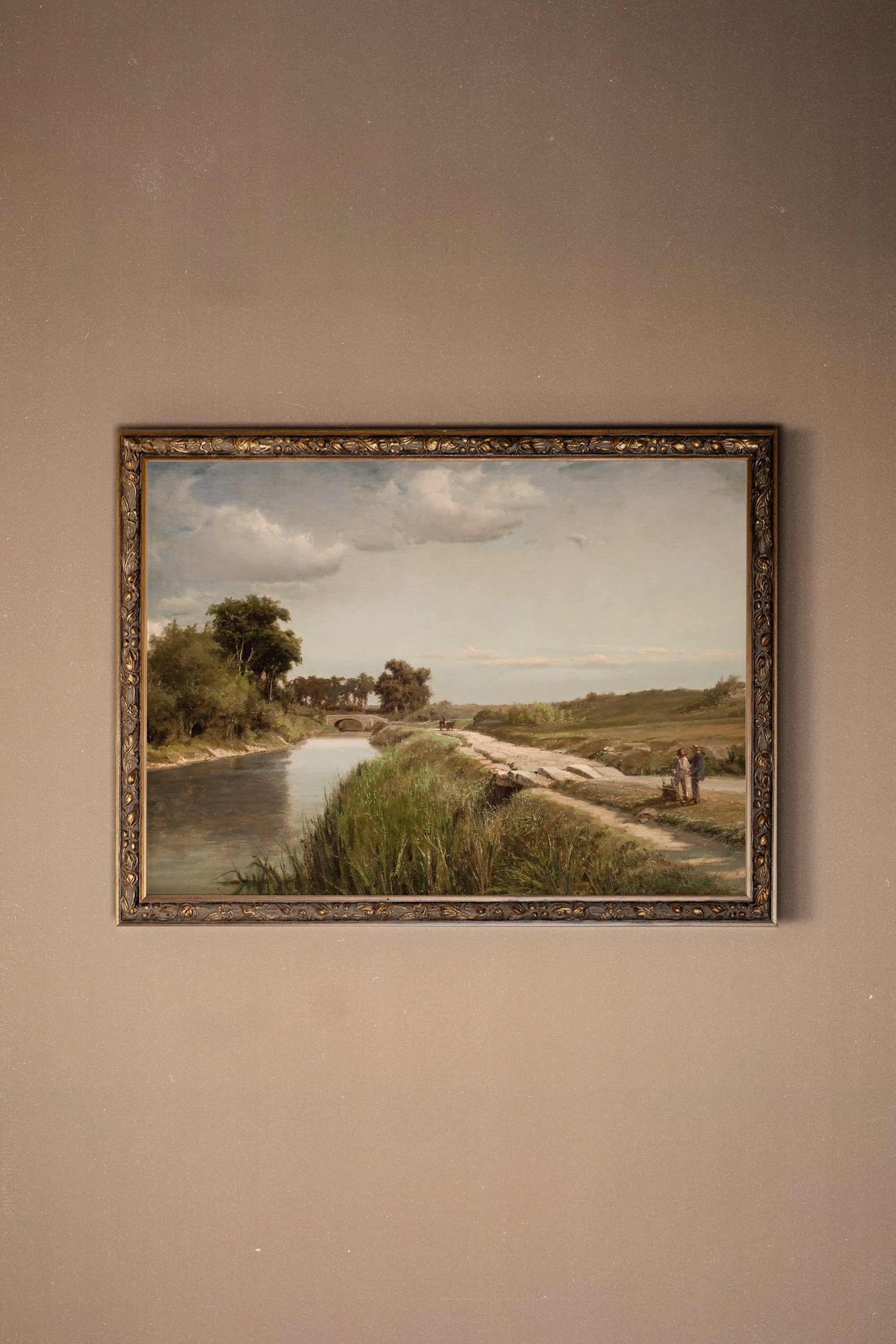 PÉRIPLE PAISIBLE, Artwork on rigid canvas, framed in Vintage Bronze