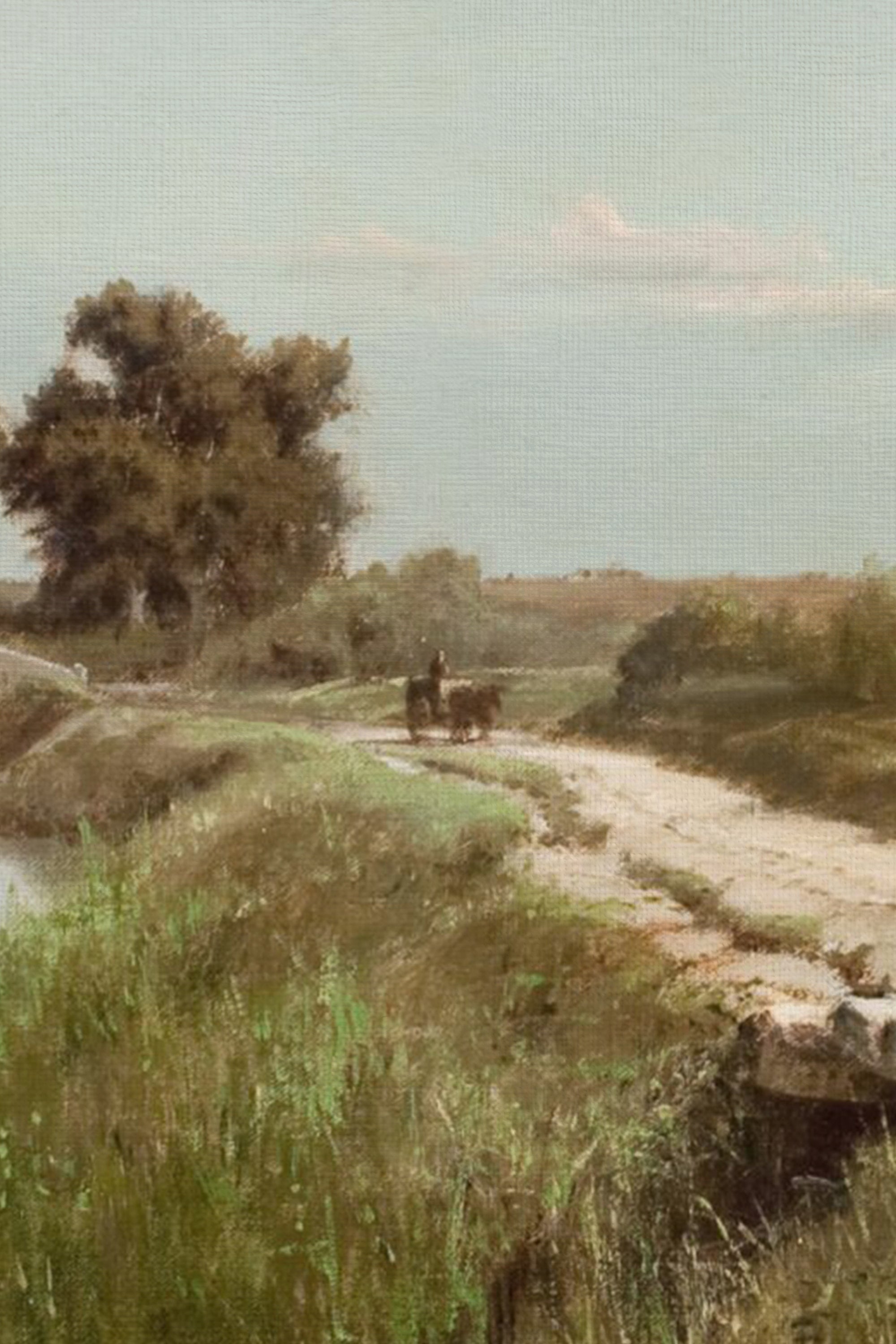 PÉRIPLE PAISIBLE, Oeuvre sur toile rigide, encadré Vintage Bronze