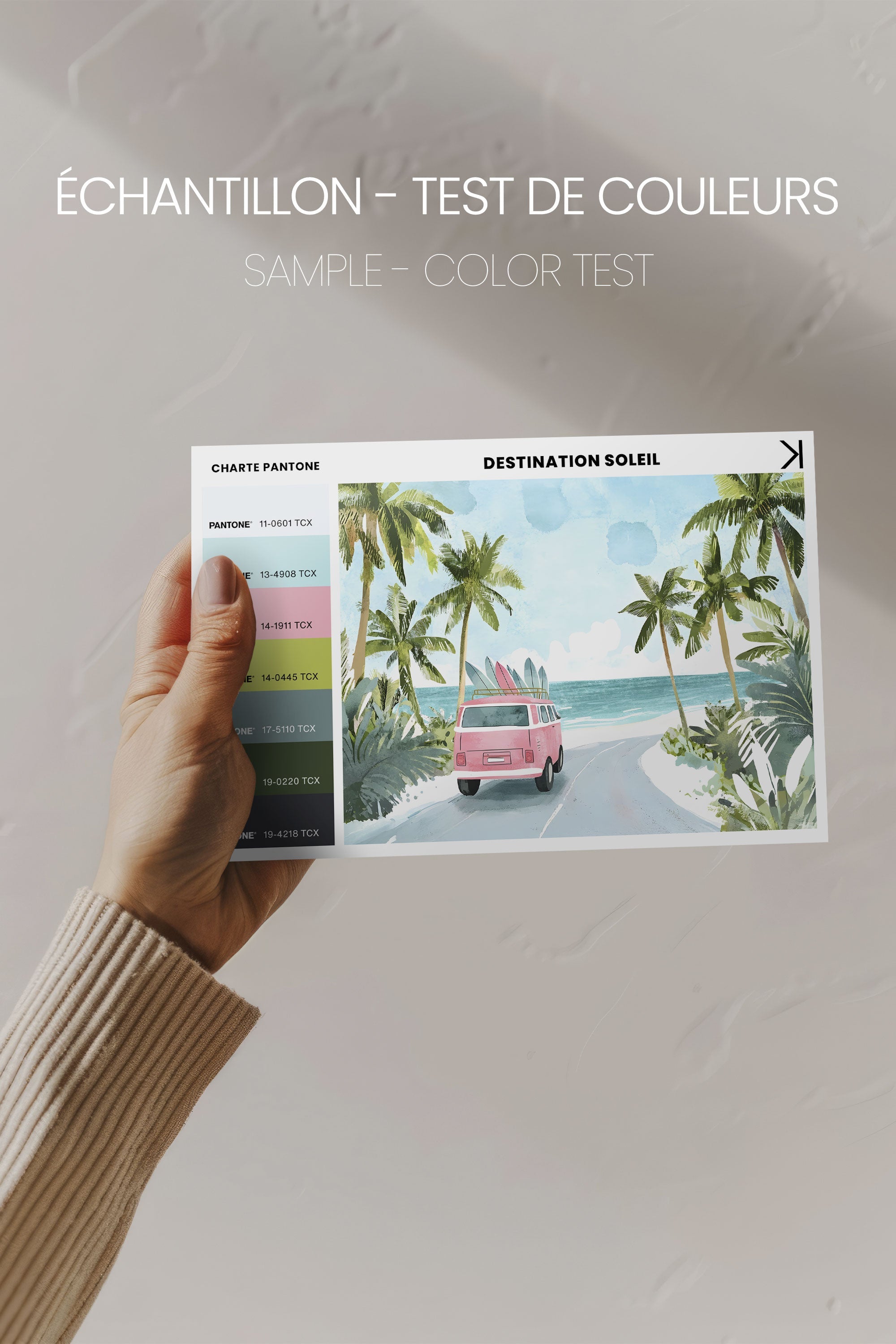 OLEKA CANVAS - DESTINATION SOLEIL, Oeuvre sur toile étirée, encadré Blanc