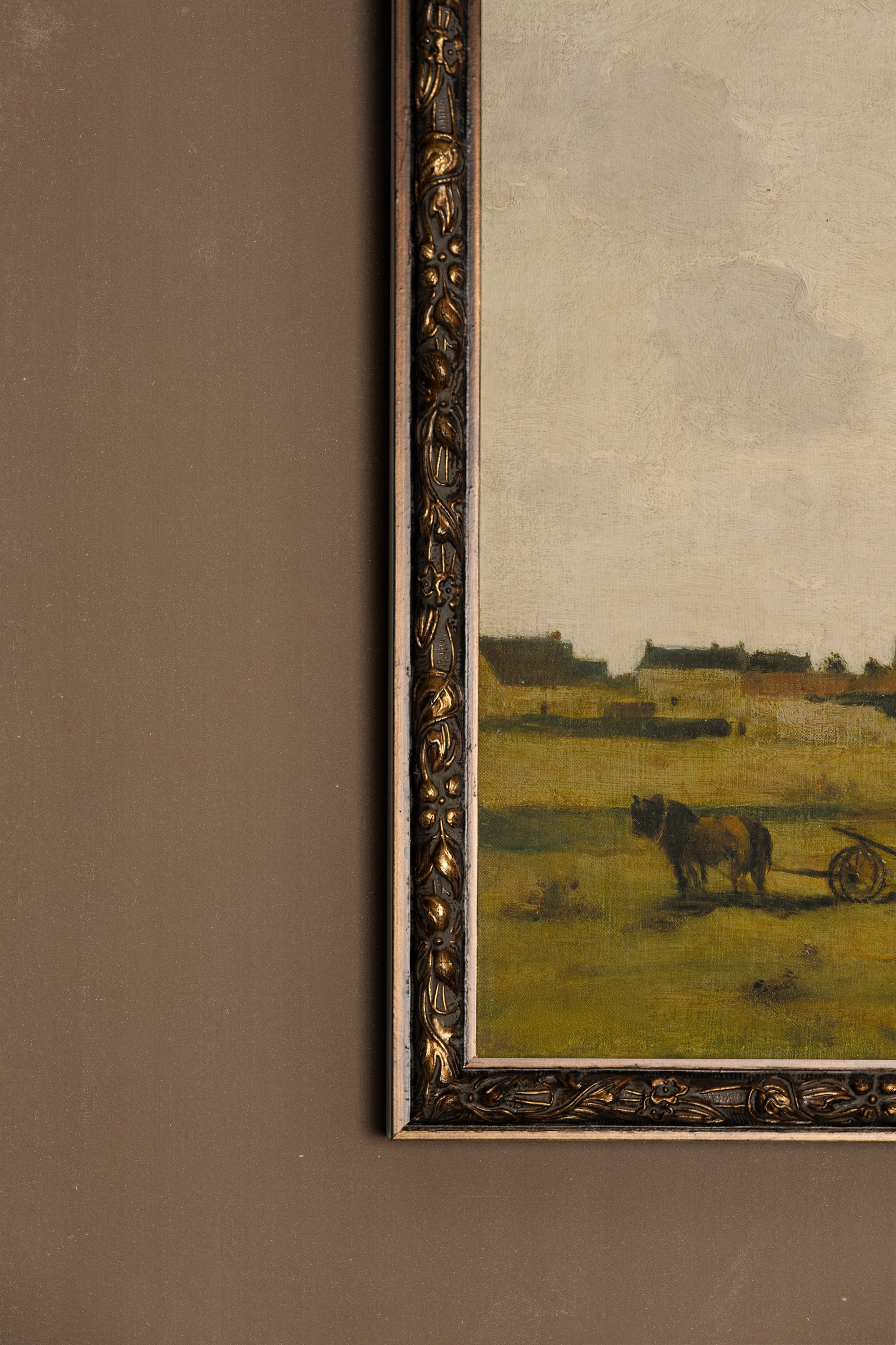 ÉVEIL DES CHAMPS, Artwork on rigid canvas, framed in Vintage Bronze