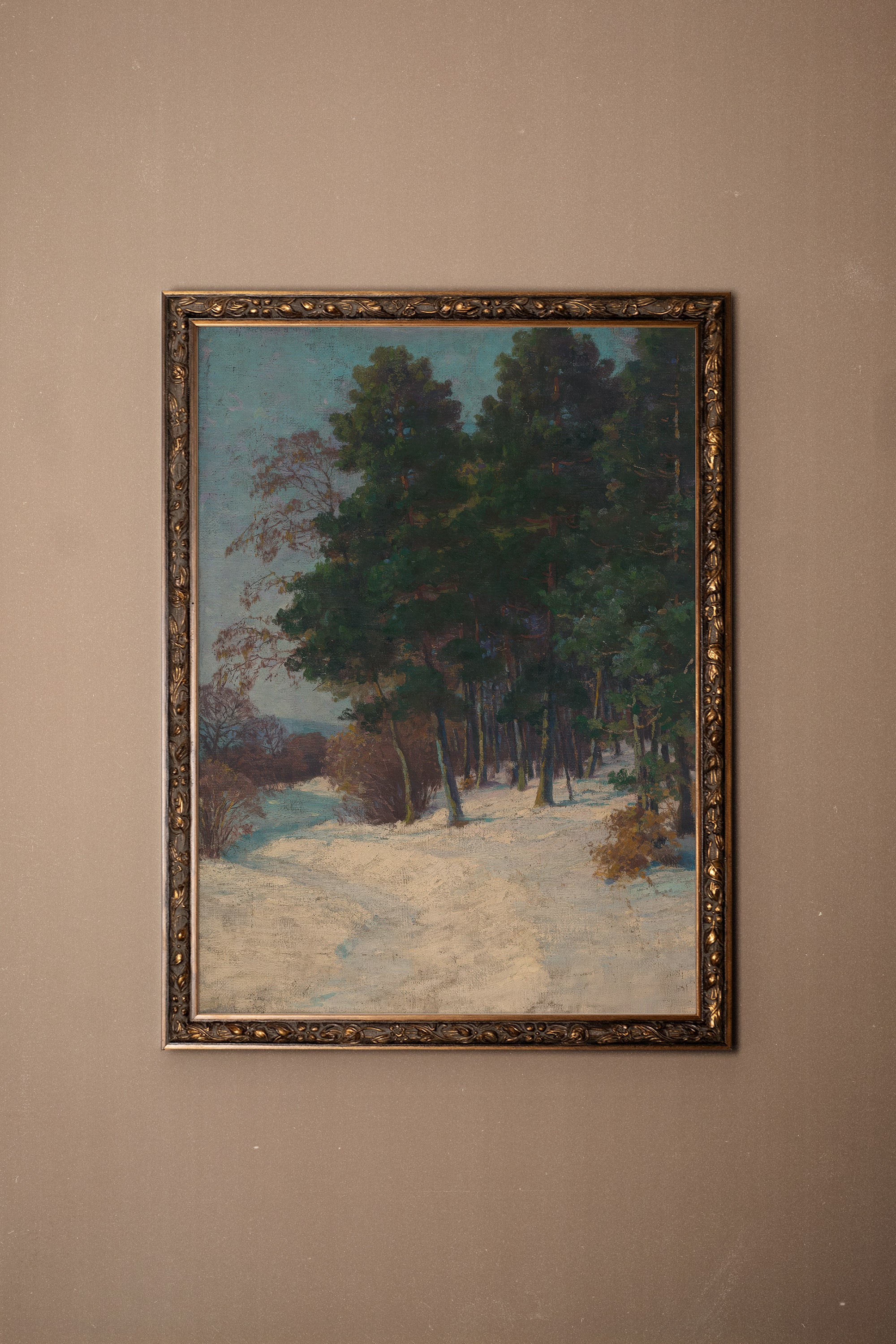 WHISPER OF PINES, Oeuvre sur toile rigide, encadré Vintage Bronze