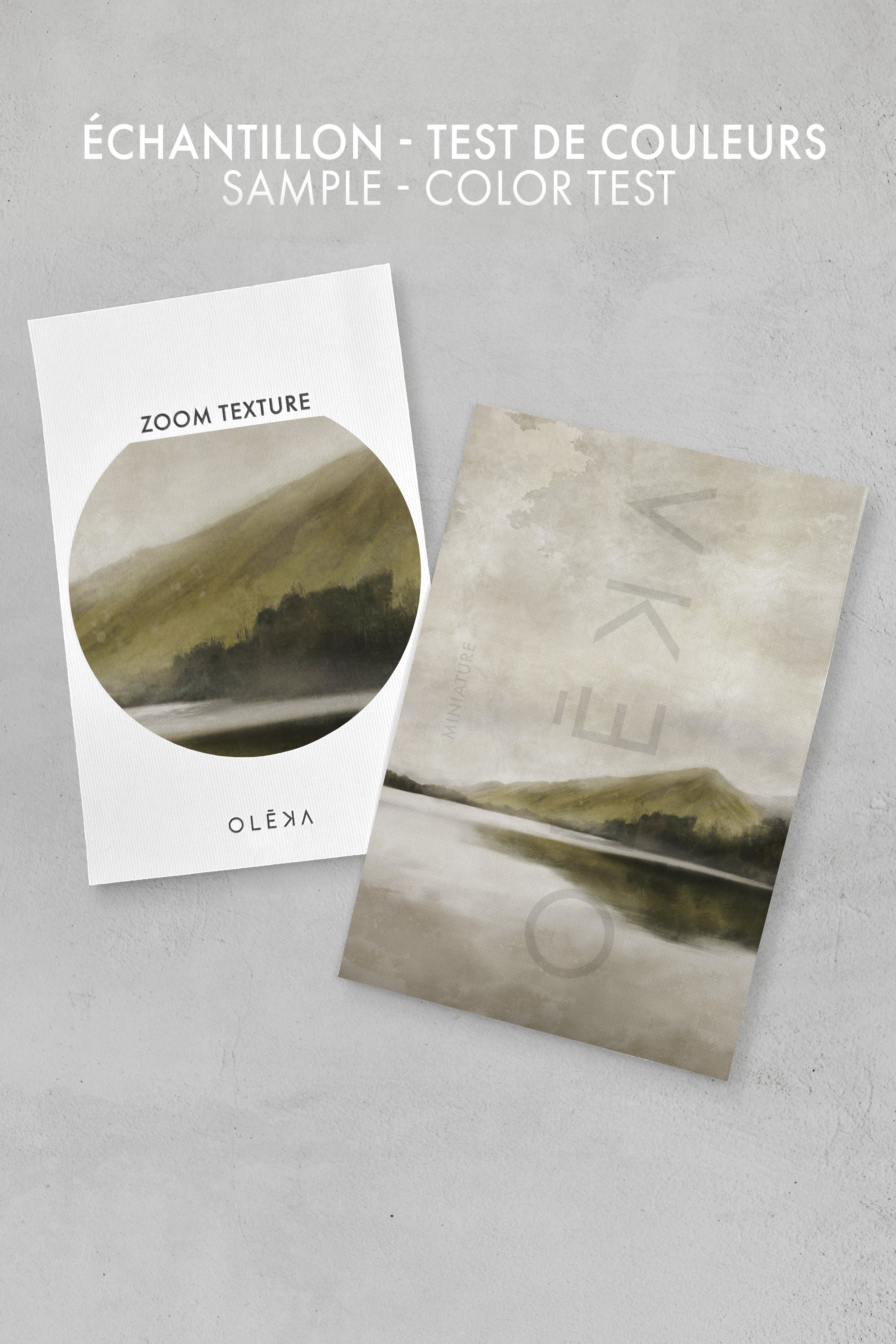 REFLETS, Oeuvre sur toile étirée, encadré Brun Noyer