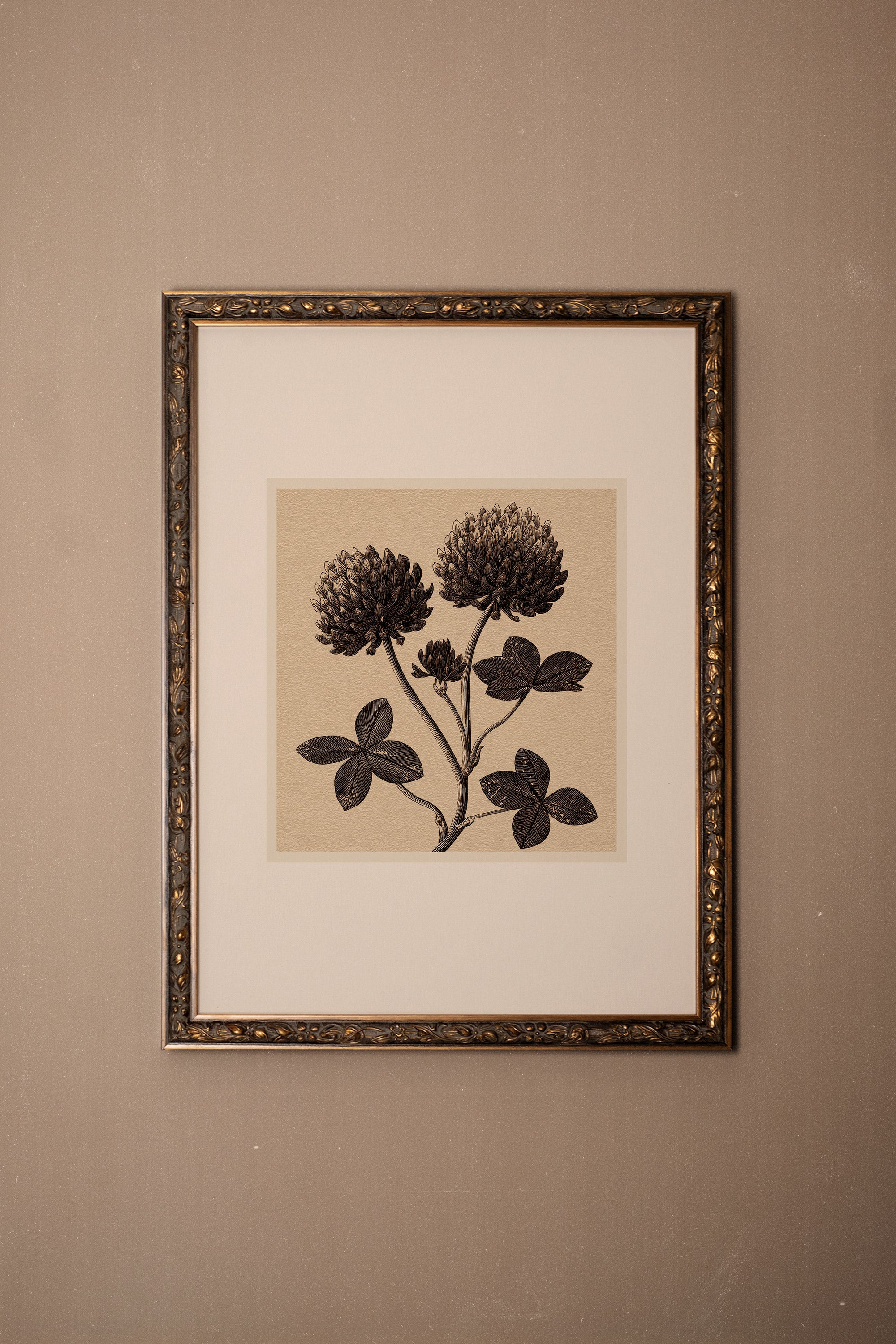 FIELD RELIC, Artwork on stretched canvas, framed Vintage Bronze