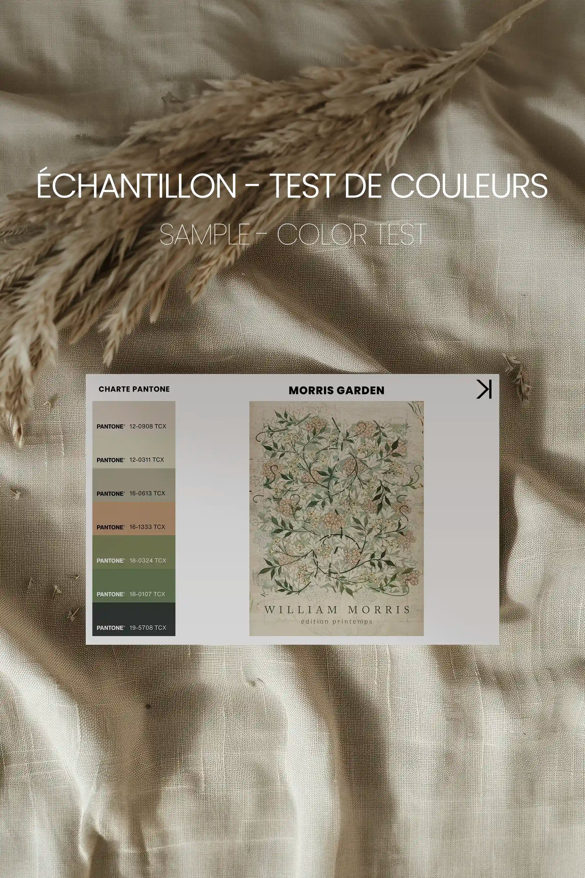 MORRIS GARDEN, Oeuvre sur toile étirée, encadré Blanc