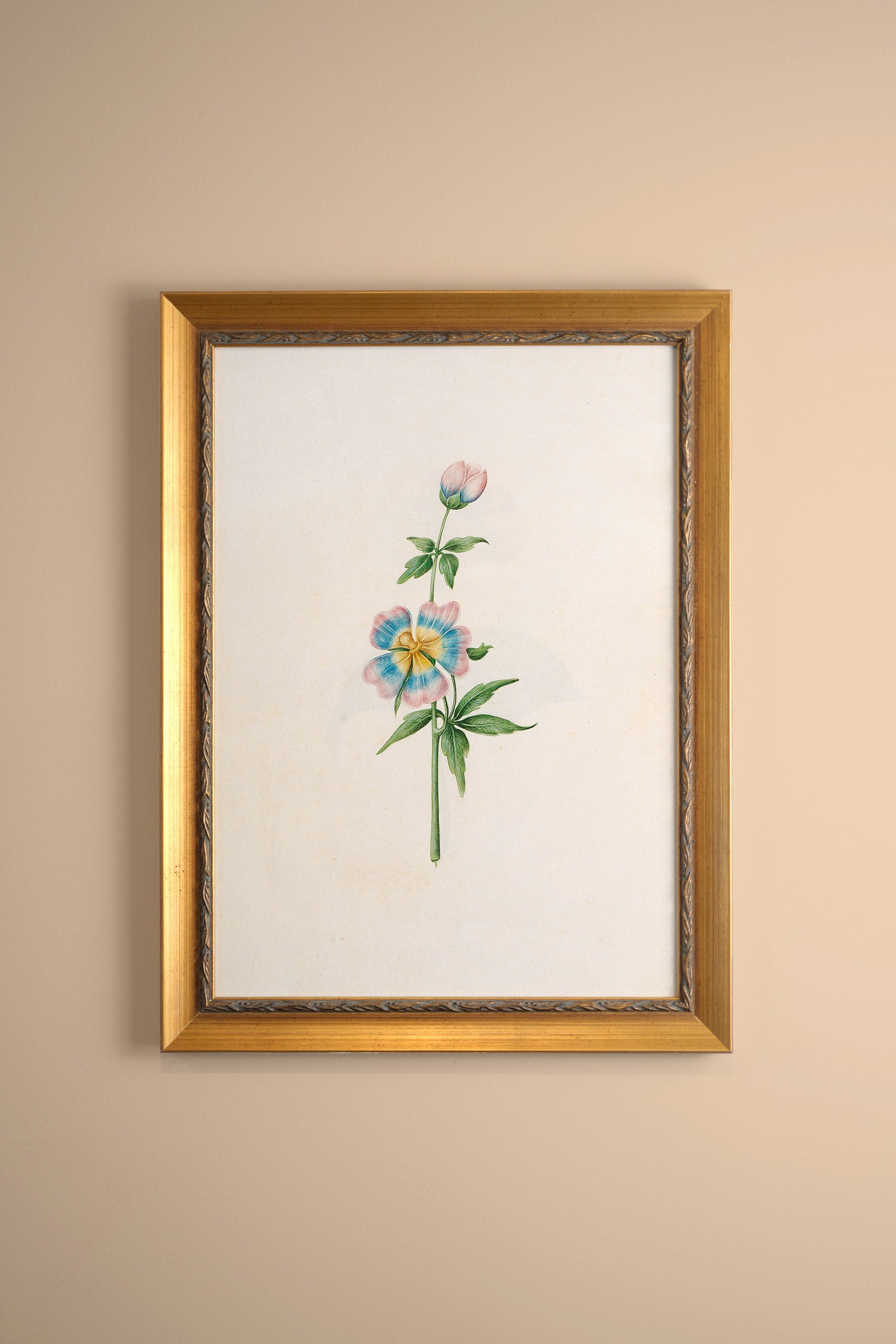 SOUFFLE PASTEL, Artwork on rigid canvas, framed in Vintage Gold