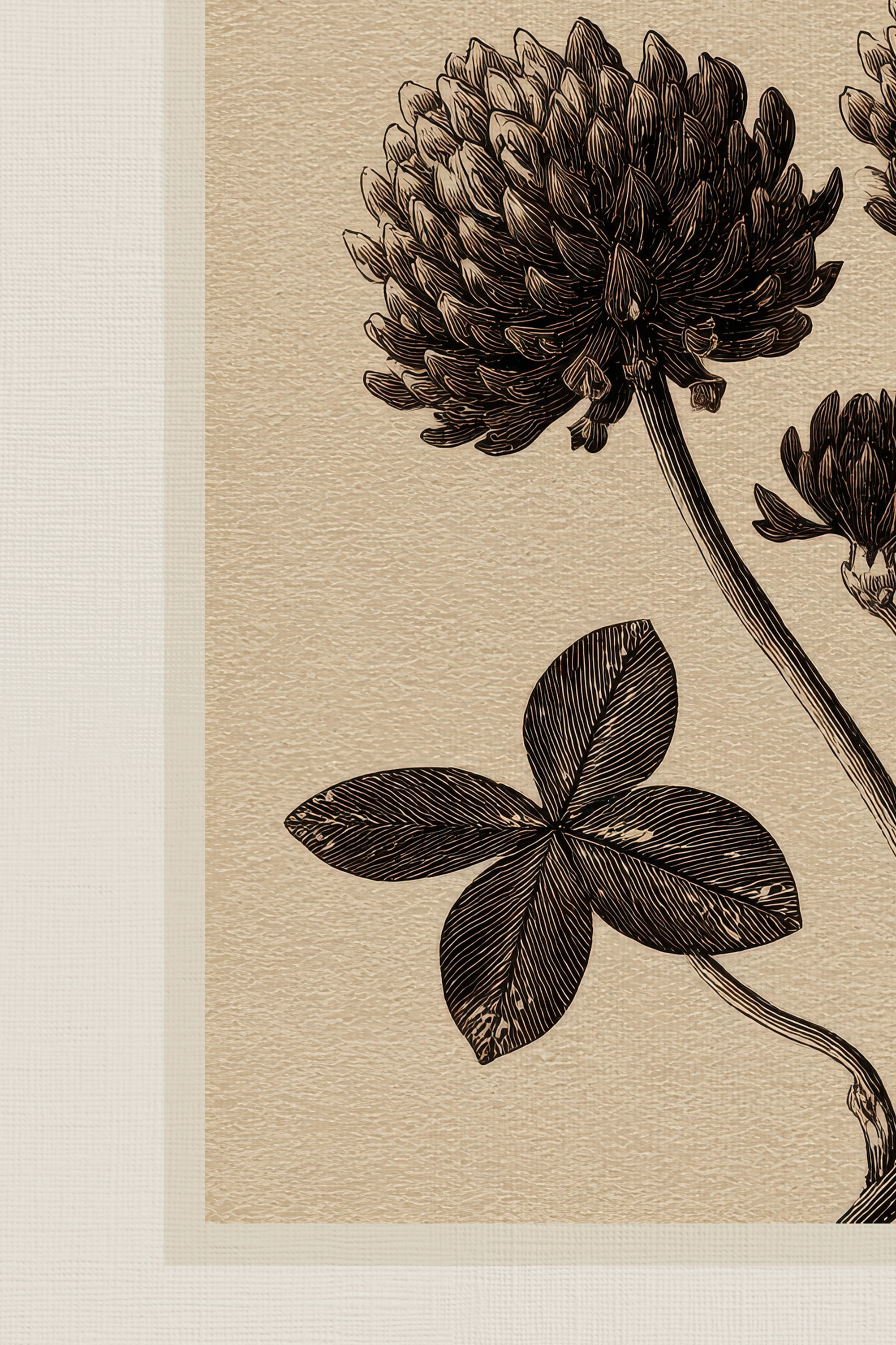 FIELD RELIC, Artwork on stretched canvas, framed Vintage Bronze