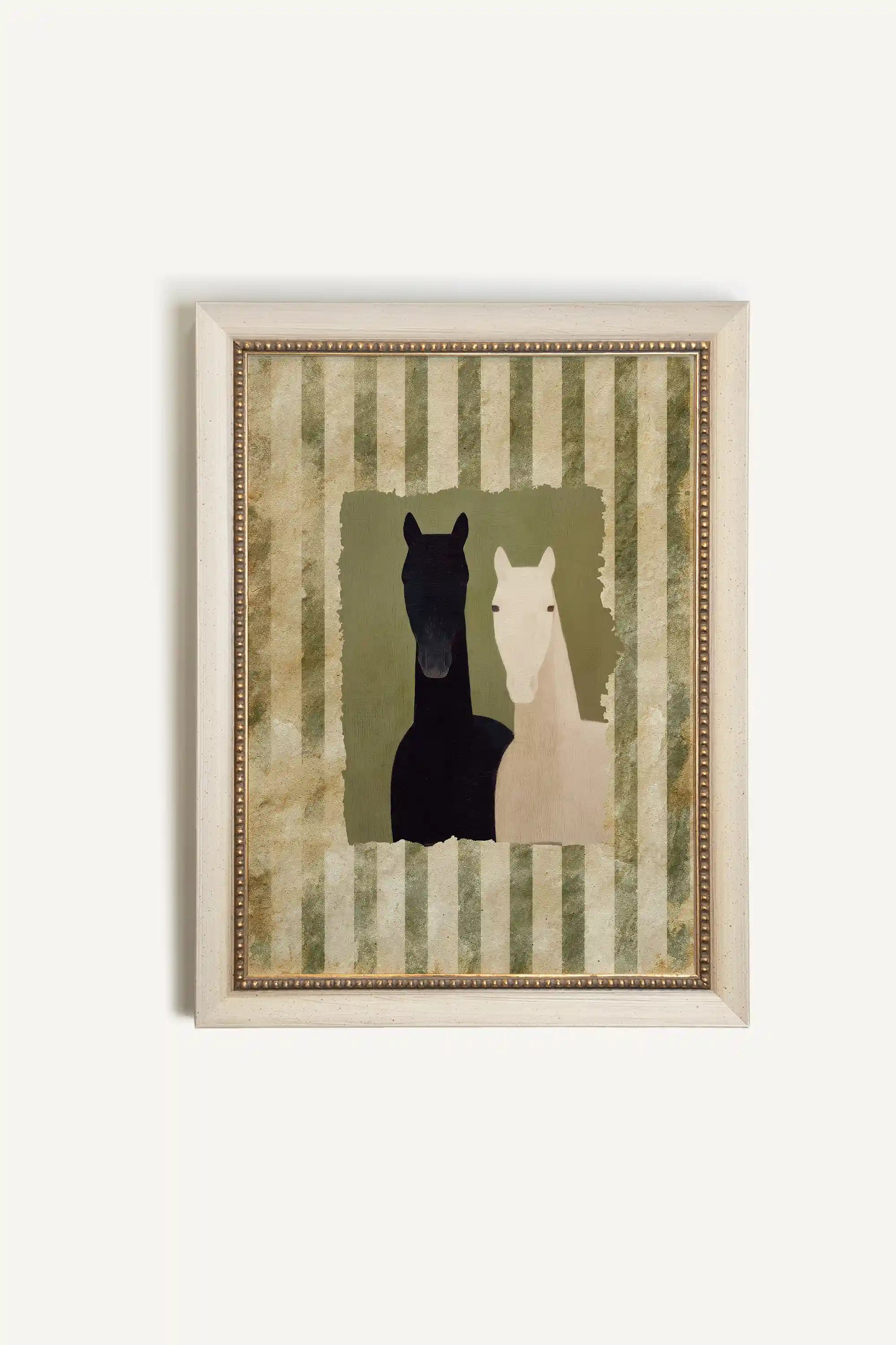 PASTURE GUARDIANS, Oeuvre sur toile rigide, encadré signature Atelier Dansereau