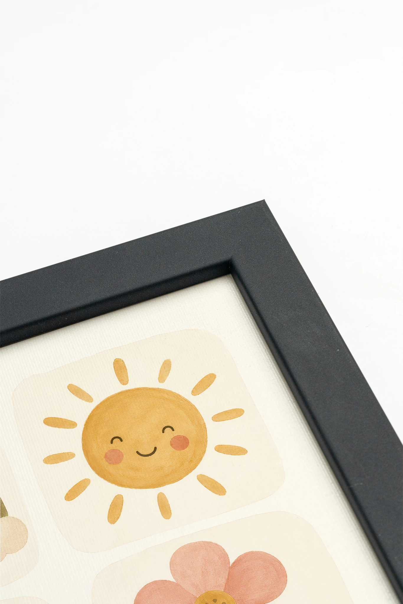 MINI MERVEILLES, Oeuvre sur toile rigide, encadré Noir