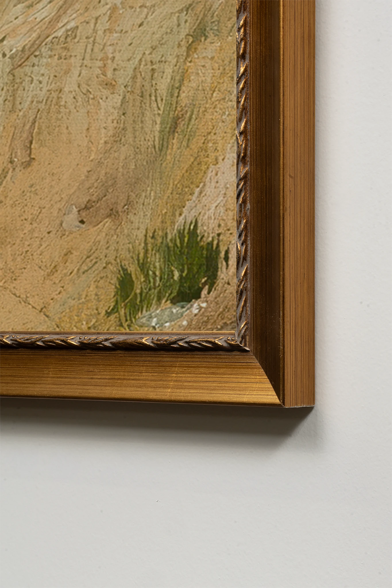 ROSEAUX DORÉS III, Painting on Stiff Canvas, Framed in Vintage Gold