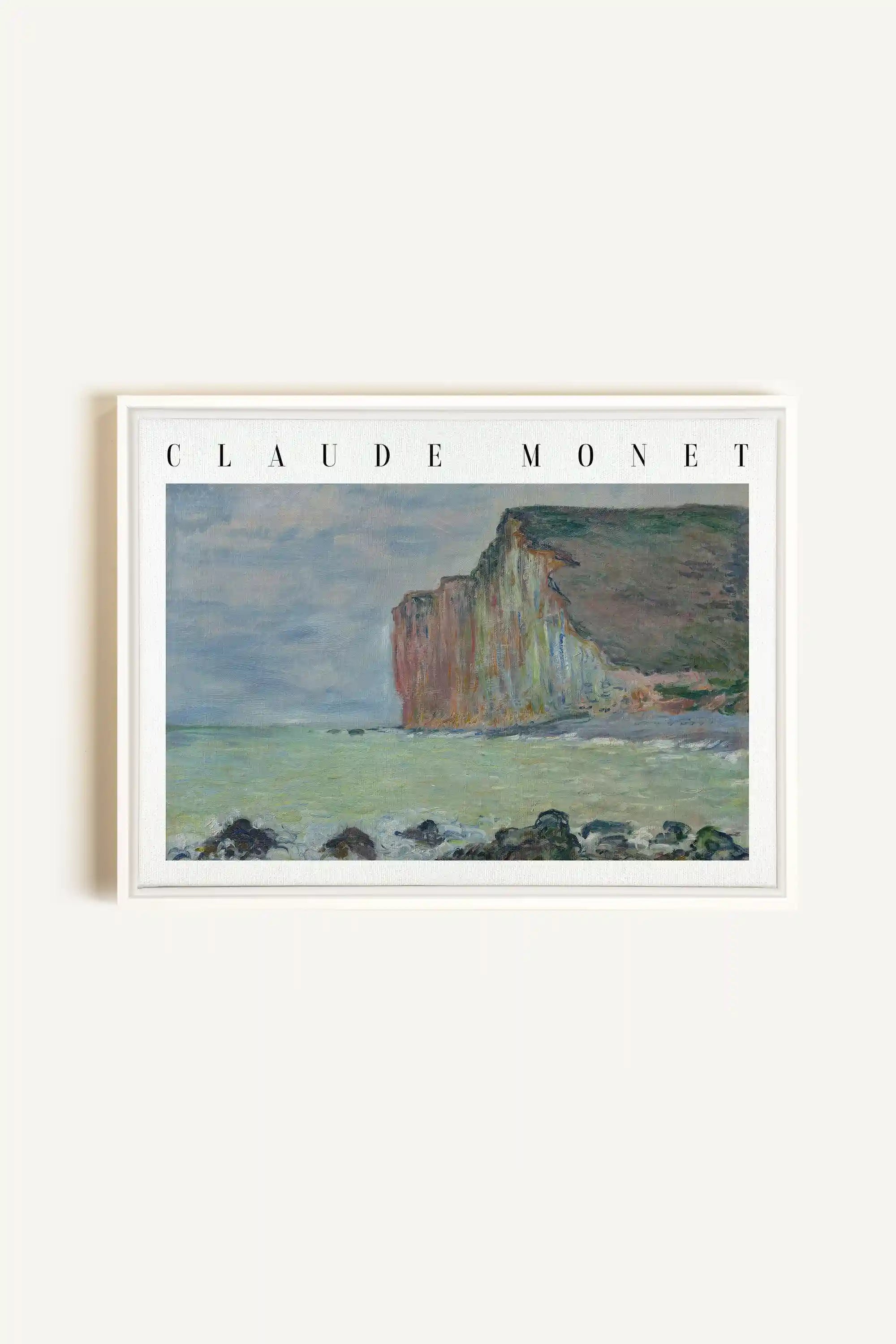 OPAL COAST, Oeuvre sur toile étirée, encadré Blanc