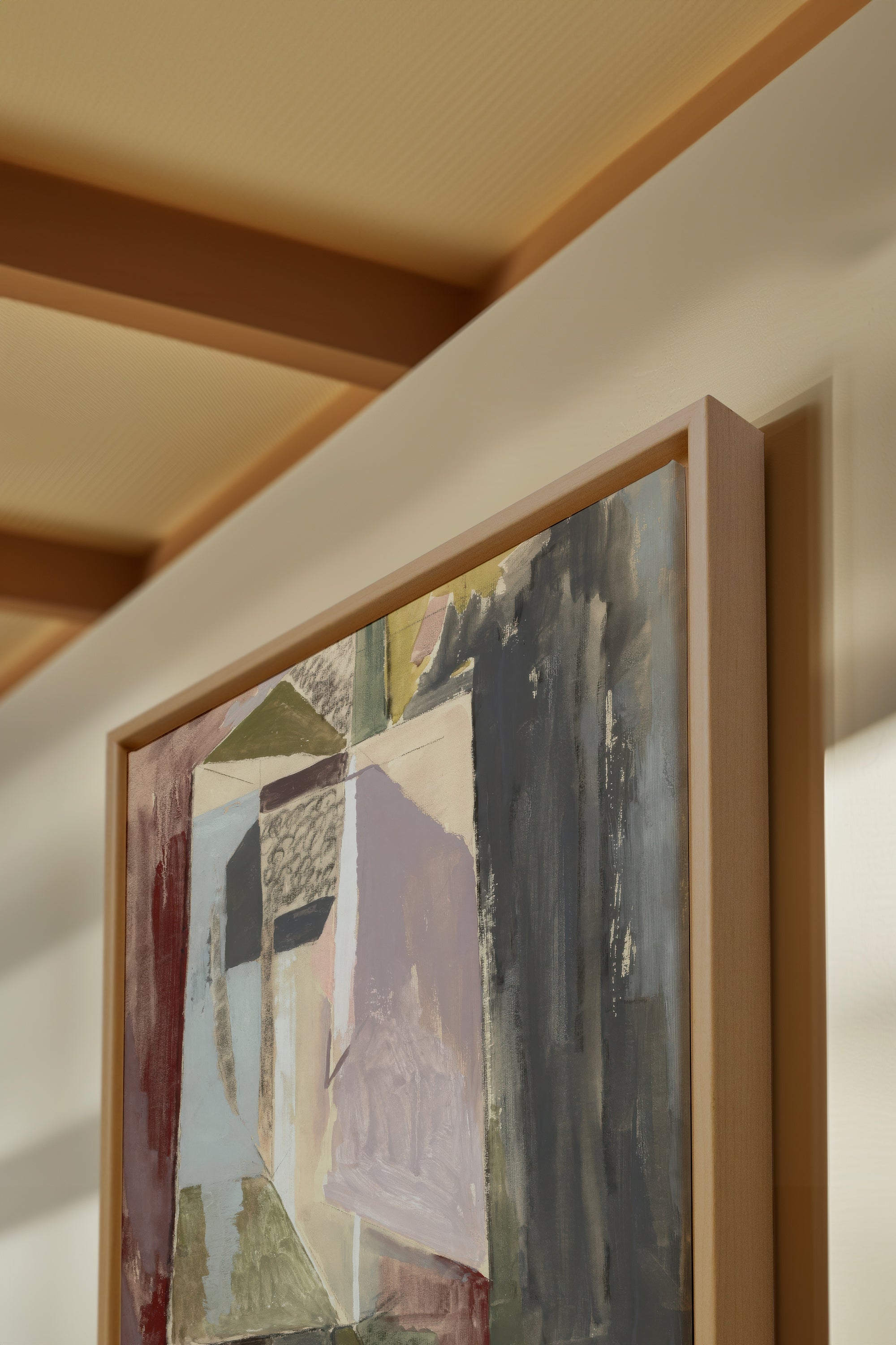 WINTER FRAGMENTS, Oeuvre sur toile étirée, encadré Naturel Clair