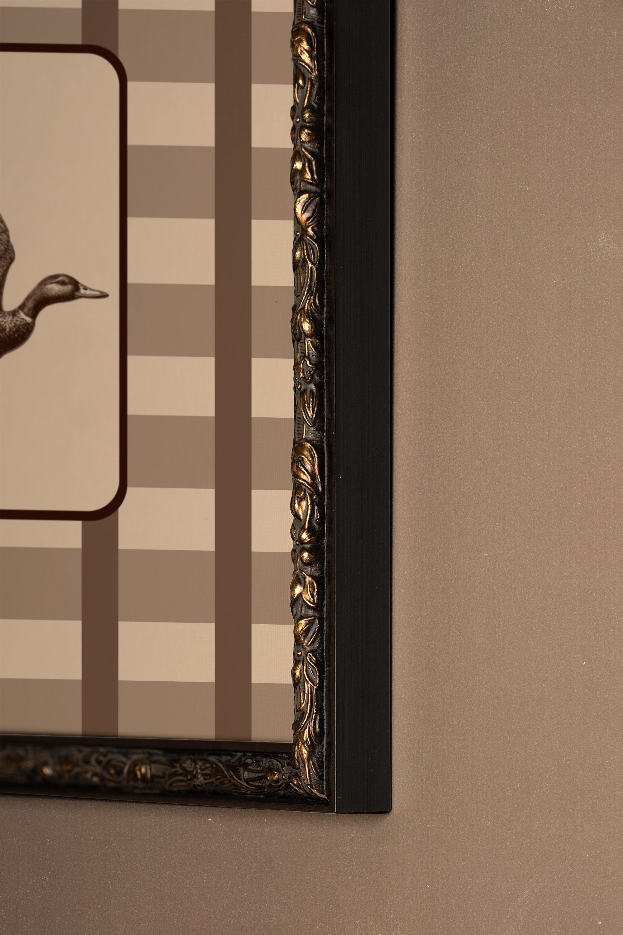 WINGS OF TIME, Artwork on stretched canvas, framed Vintage Bronze