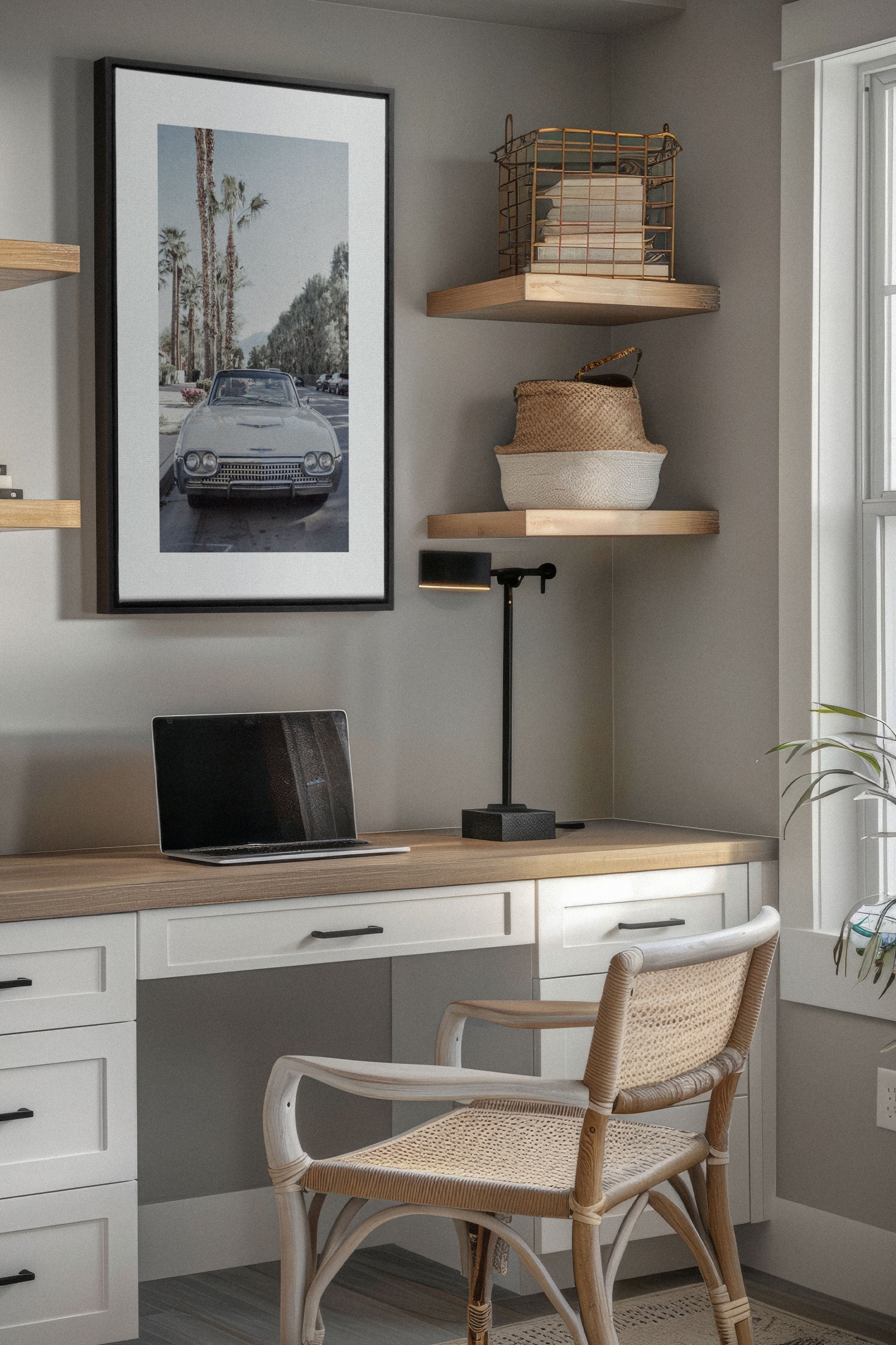 OLEKA CANVAS - CLASSIC PALM RIDE, Oeuvre sur toile étirée, encadré Noir