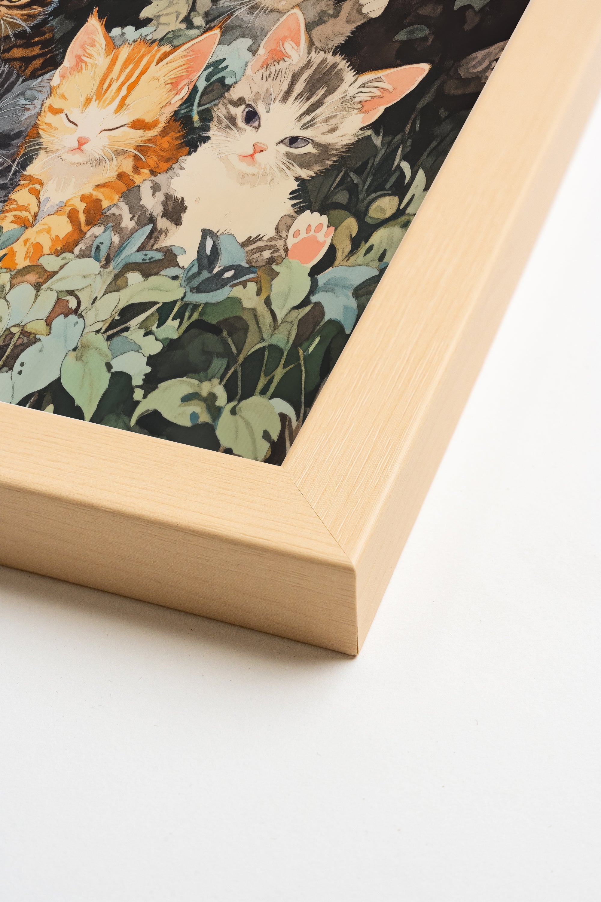 PETITE TROUPE, Artwork on rigid canvas, framed in Natural Light