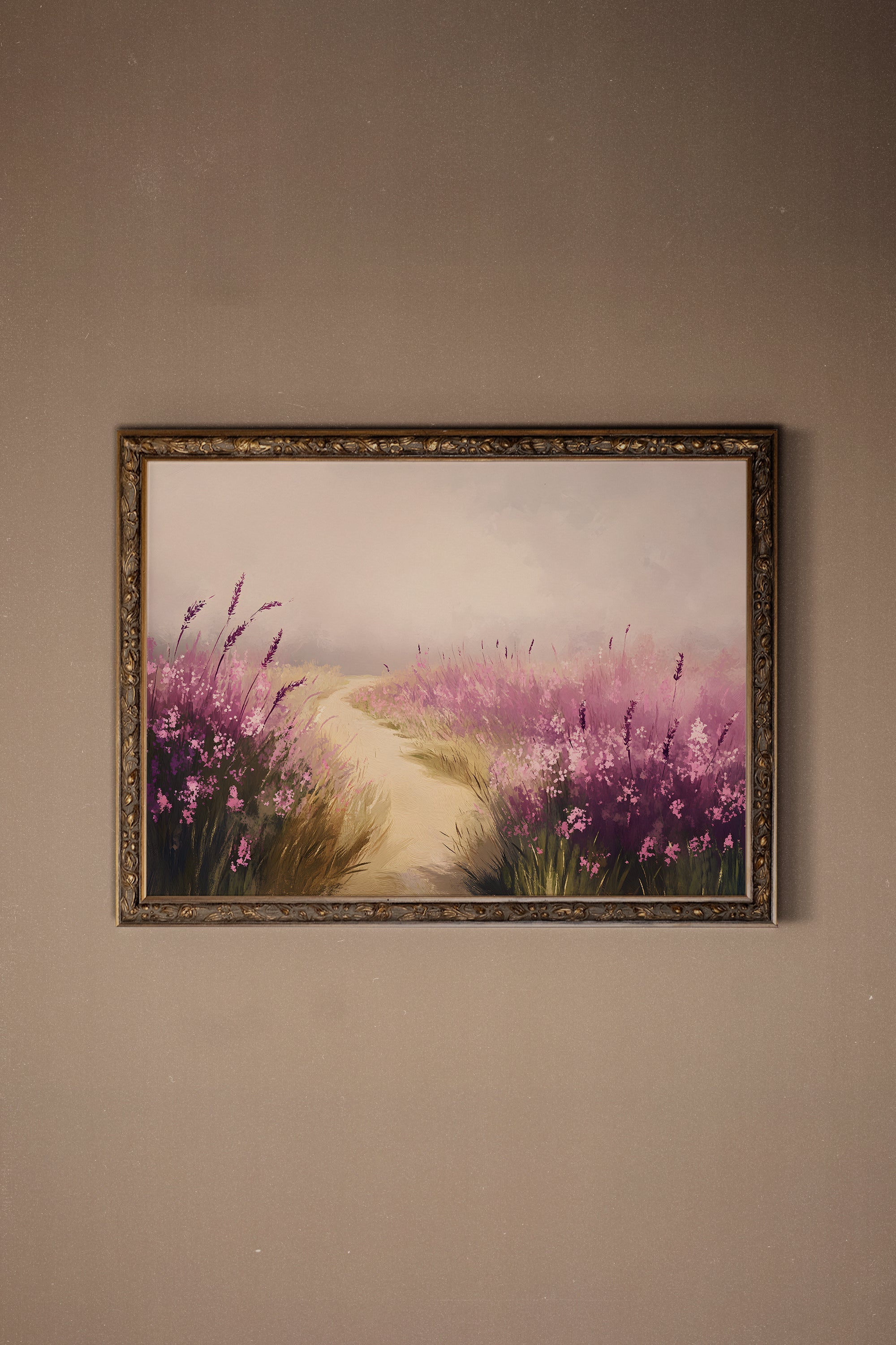 BRISE DE LAVANDE, Oeuvre sur toile rigide, encadré Vintage Bronze