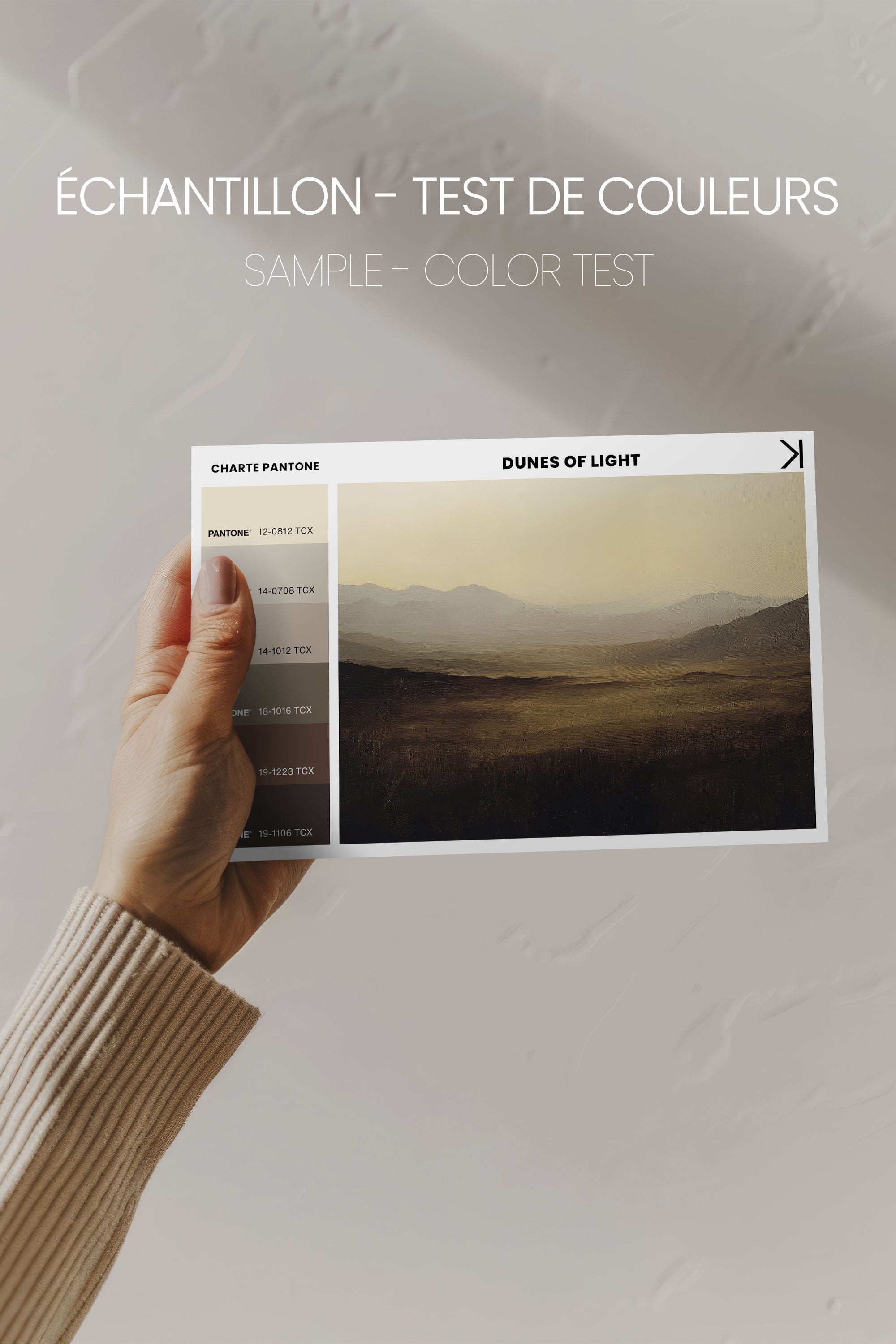 DUNES OF LIGHT, Work on stretched canvas, framed Black