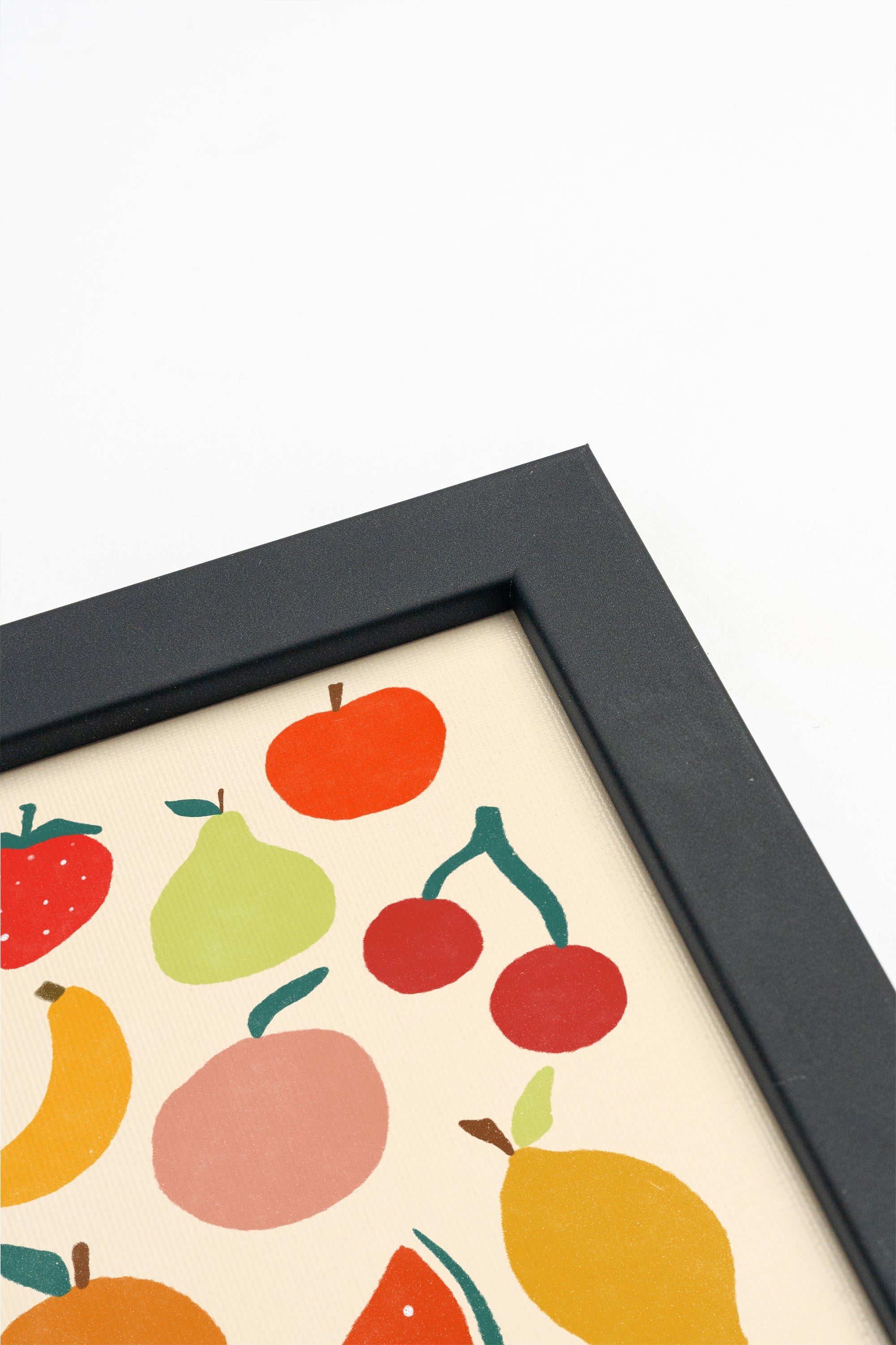 PANIER FRUITÉ, Artwork on rigid canvas, framed in black