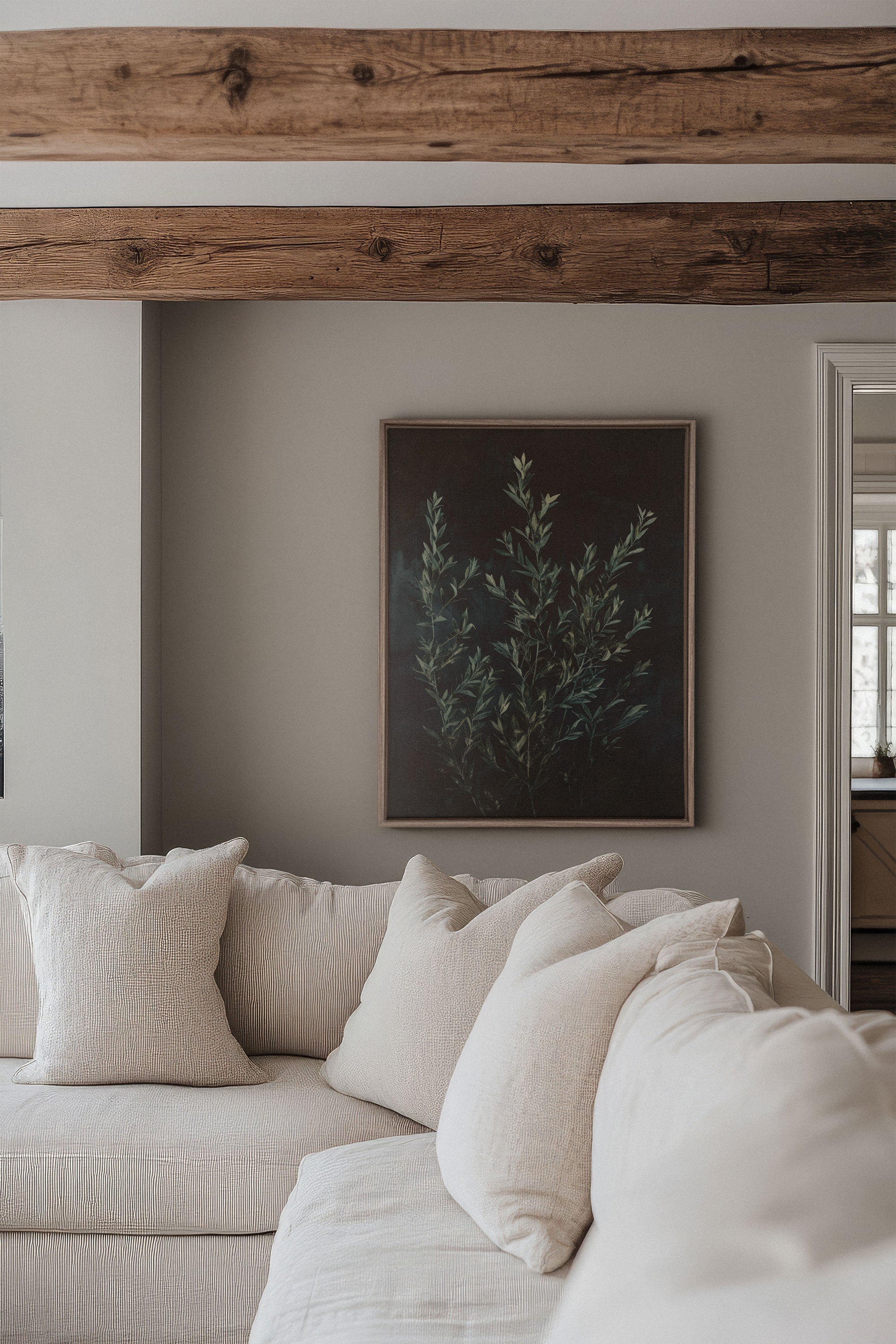 OLEKA CANVAS - SOUS-BOIS, Oeuvre sur toile étirée, encadré Brun Chêne