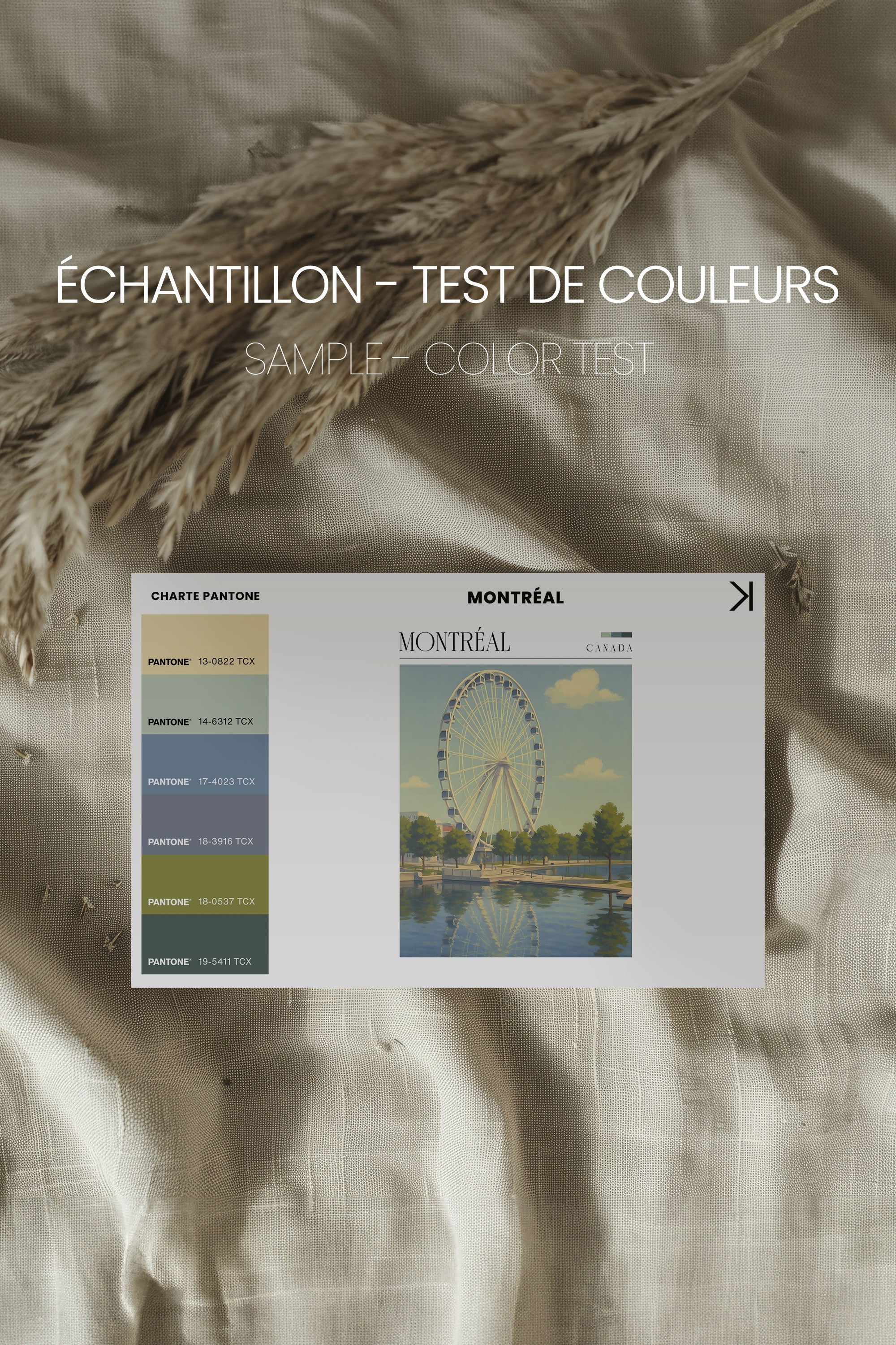 OLEKA CANVAS - MONTRÉAL, Oeuvre sur toile étirée, encadré Naturel Clair