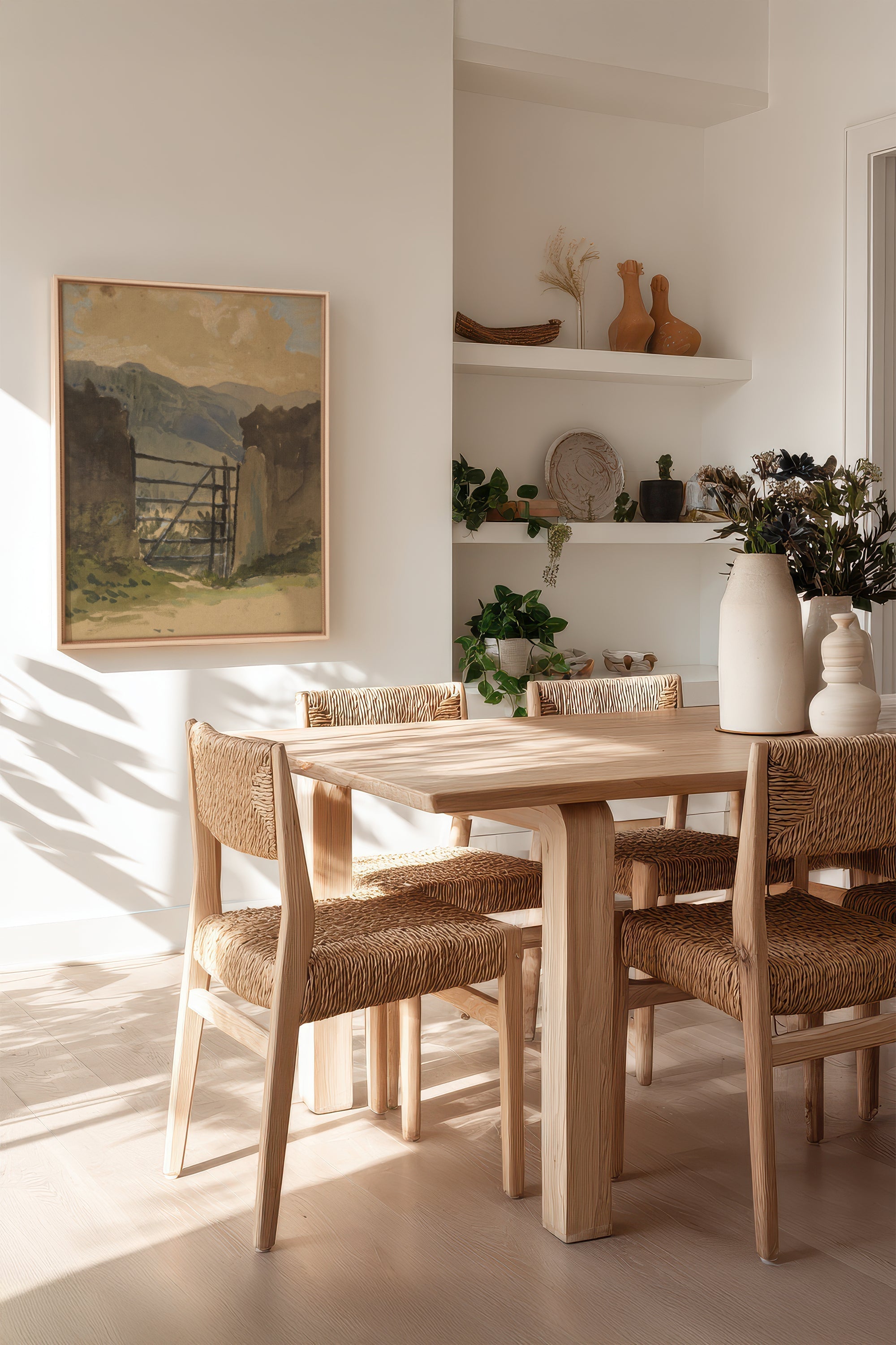 OLEKA CANVAS - GATE TO THE HILLS, Oeuvre sur toile étirée, encadré Naturel Clair