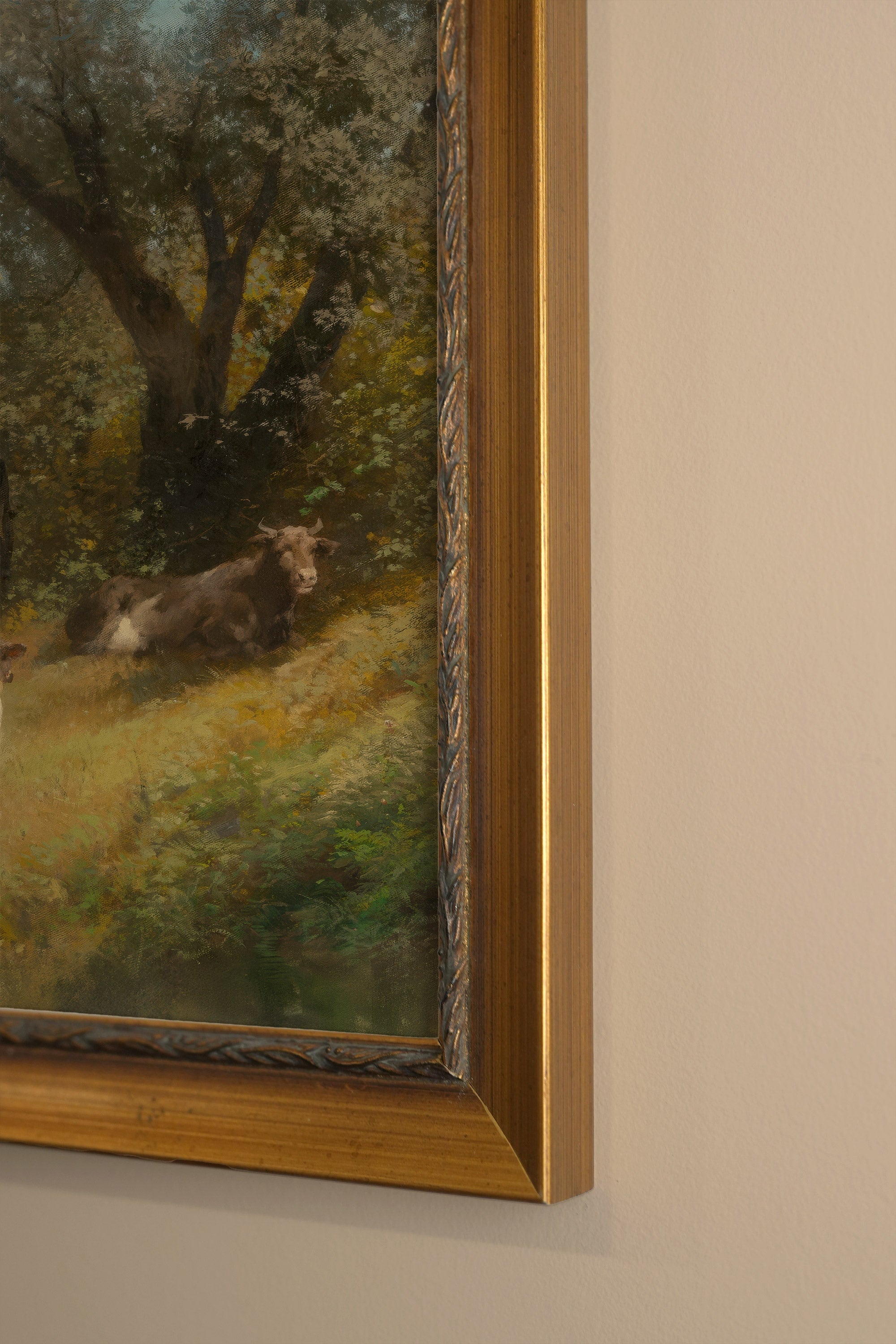 SOUFFLE DE PRAIRIE, Artwork on rigid canvas, framed in Vintage Gold