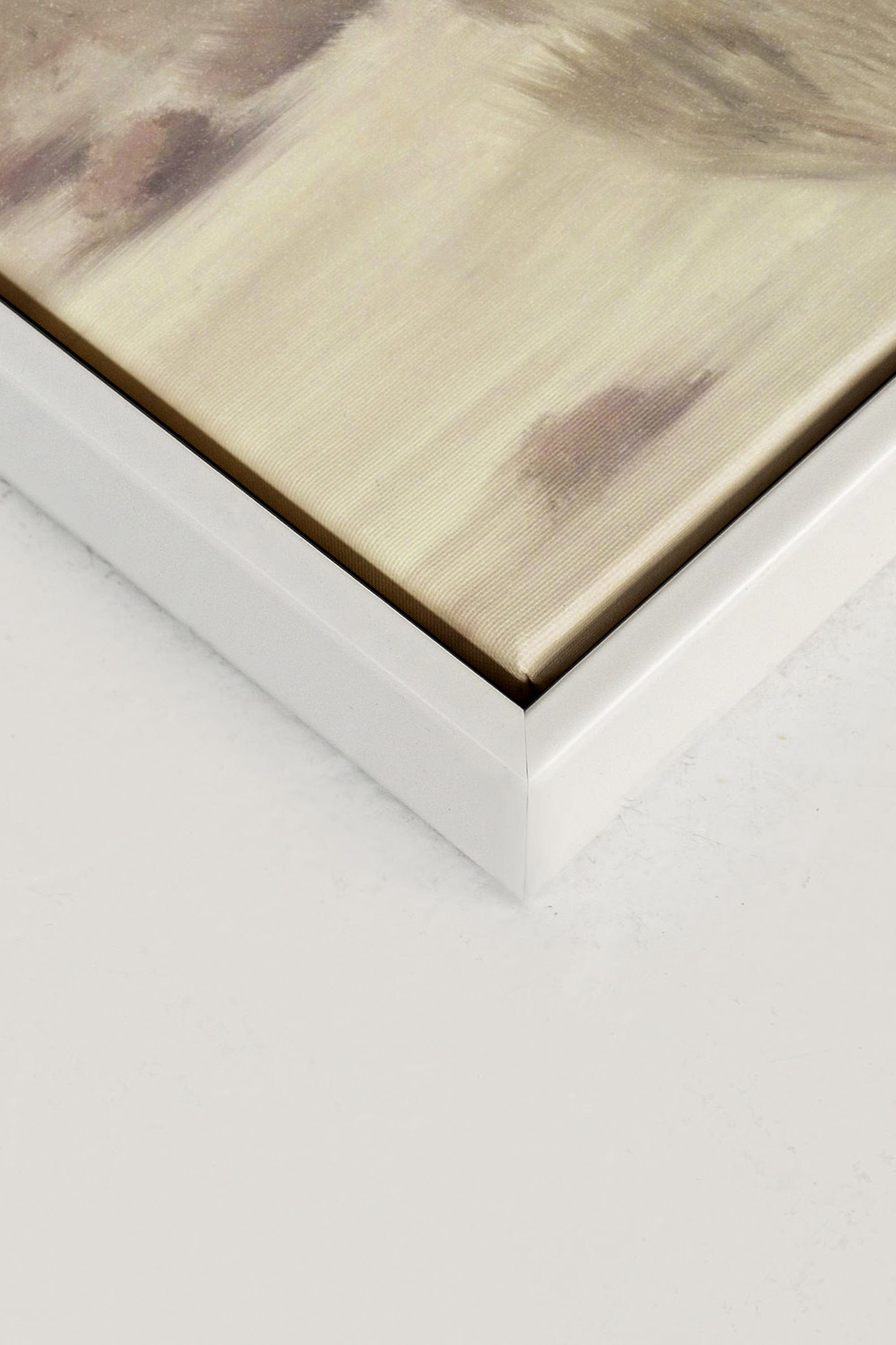 OLEKA CANVAS - DESERT, Oeuvre sur toile étirée, encadré Blanc